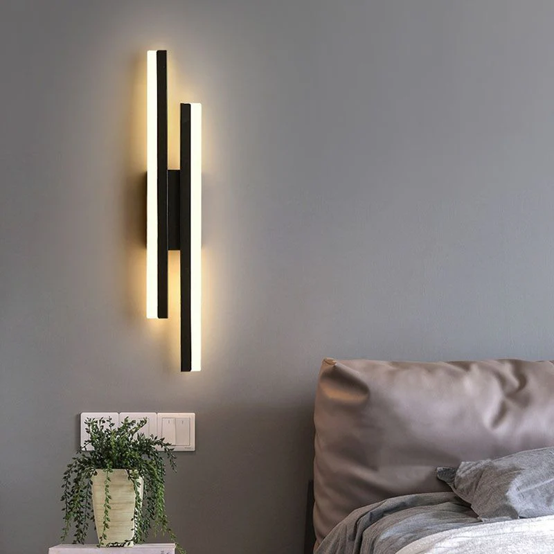 Cyral Minimalist Geometric Wall Lamp, Black/White - Image 2