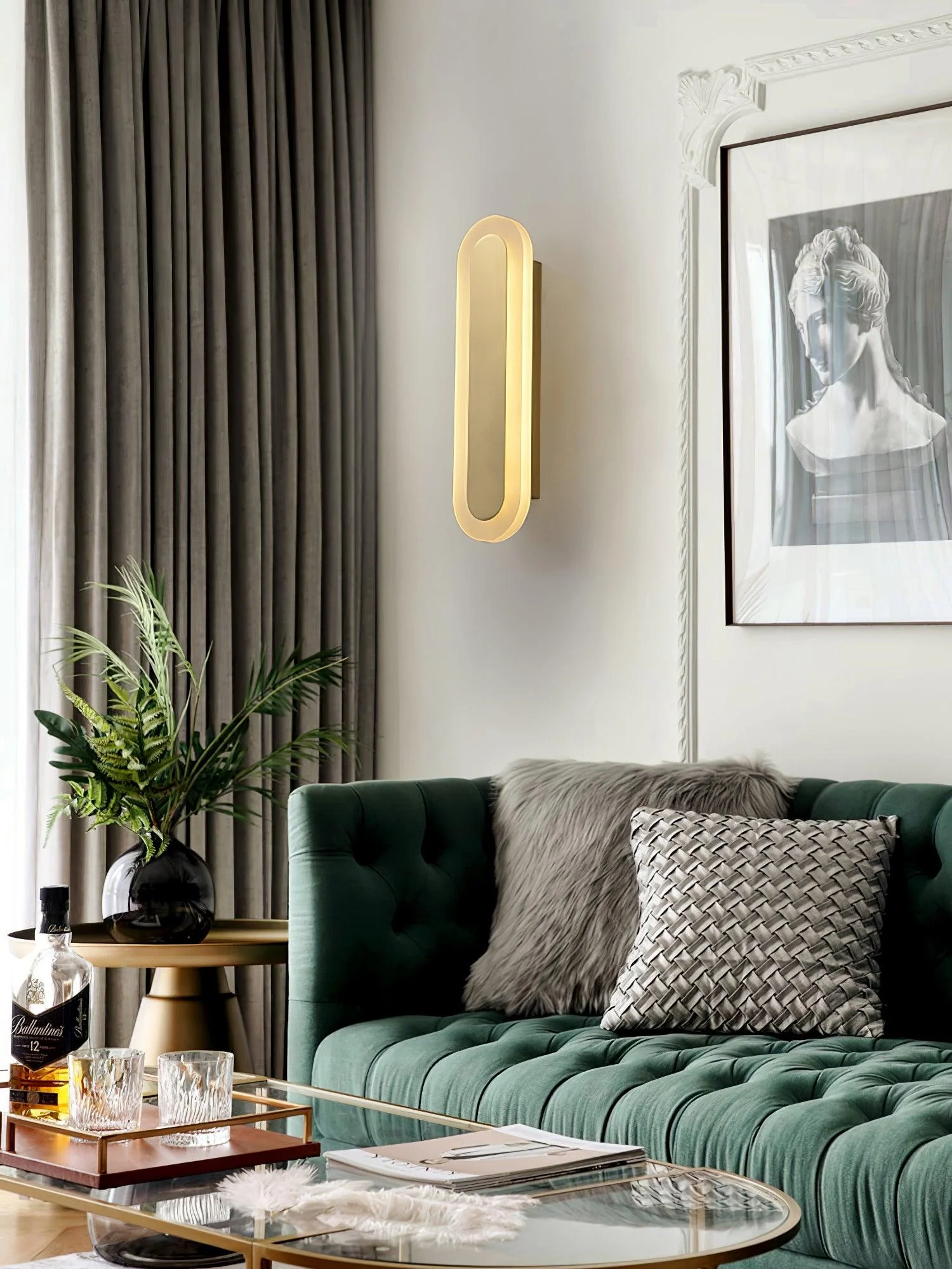 Daba Modern Minimalist Brass Wall Lamp - Image 29