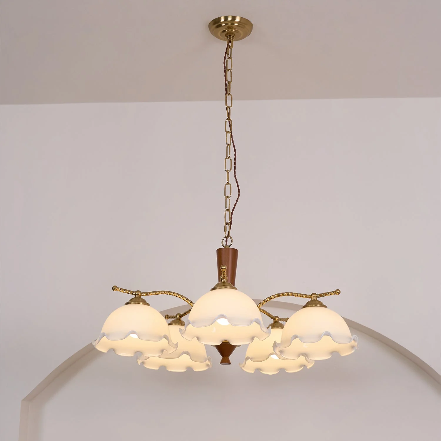 Daisy Vintage Glass Chandelier - Image 11