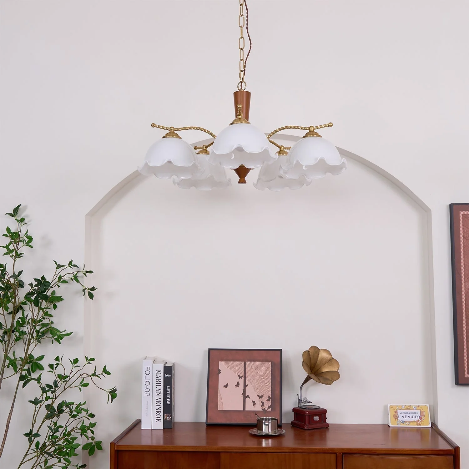 Daisy Vintage Glass Chandelier - Image 14