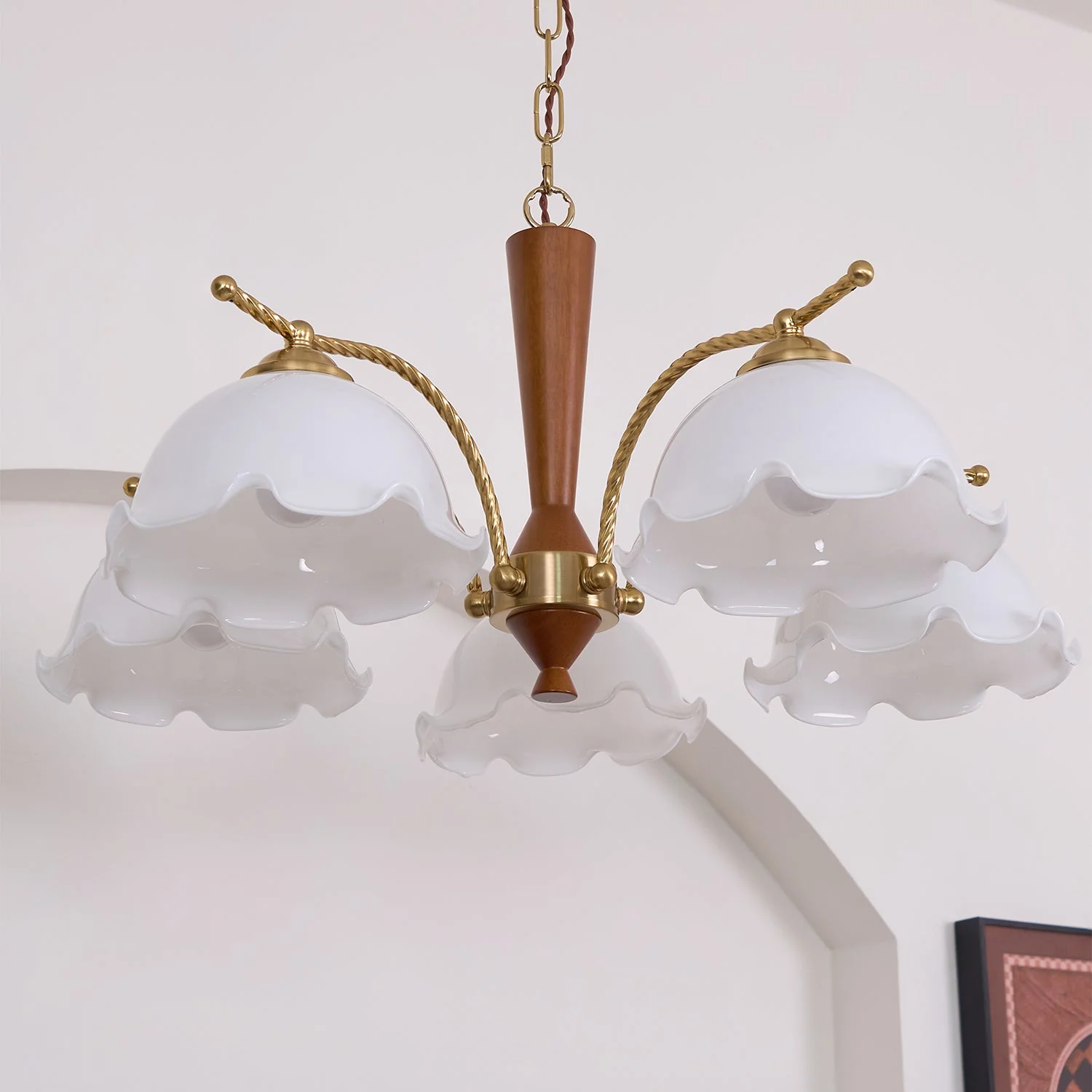 Daisy Vintage Glass Chandelier - Image 15