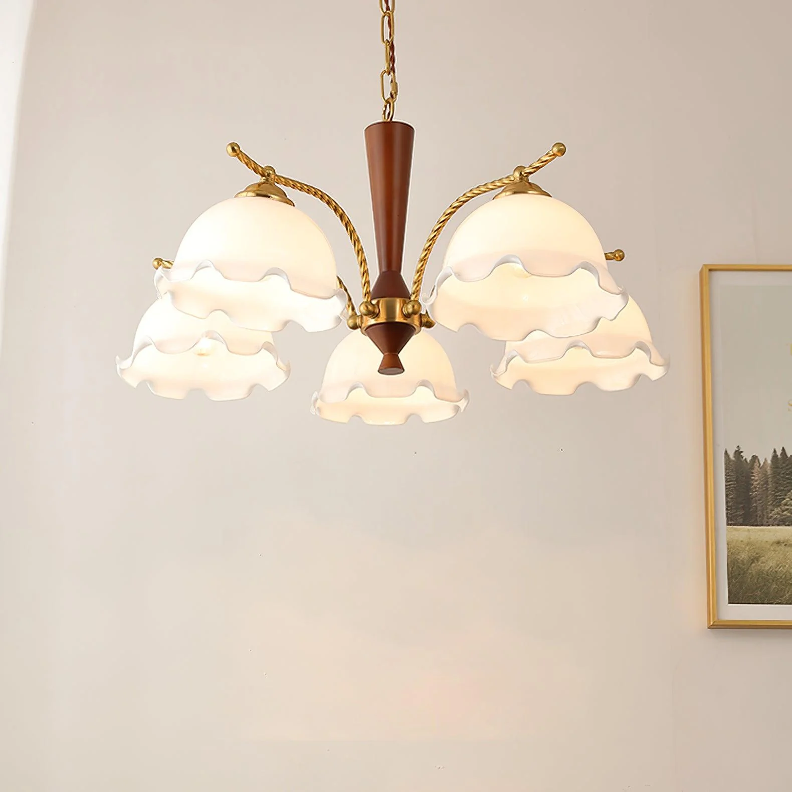 Daisy Vintage Glass Chandelier - Image 16