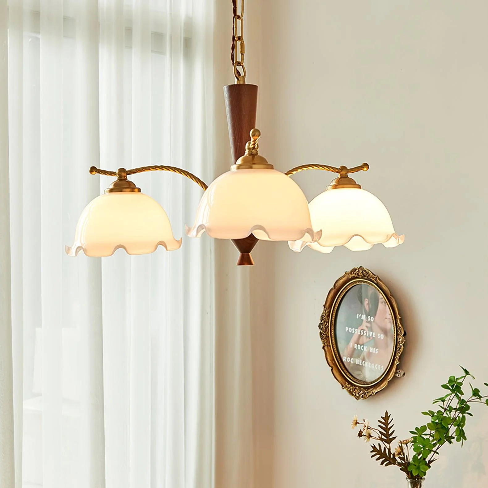 Daisy Vintage Glass Chandelier - Image 19