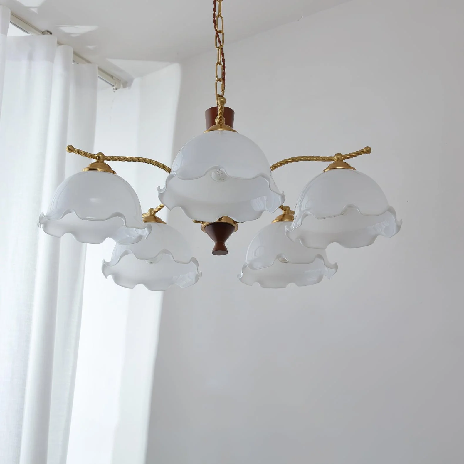 Daisy Vintage Glass Chandelier - Image 2