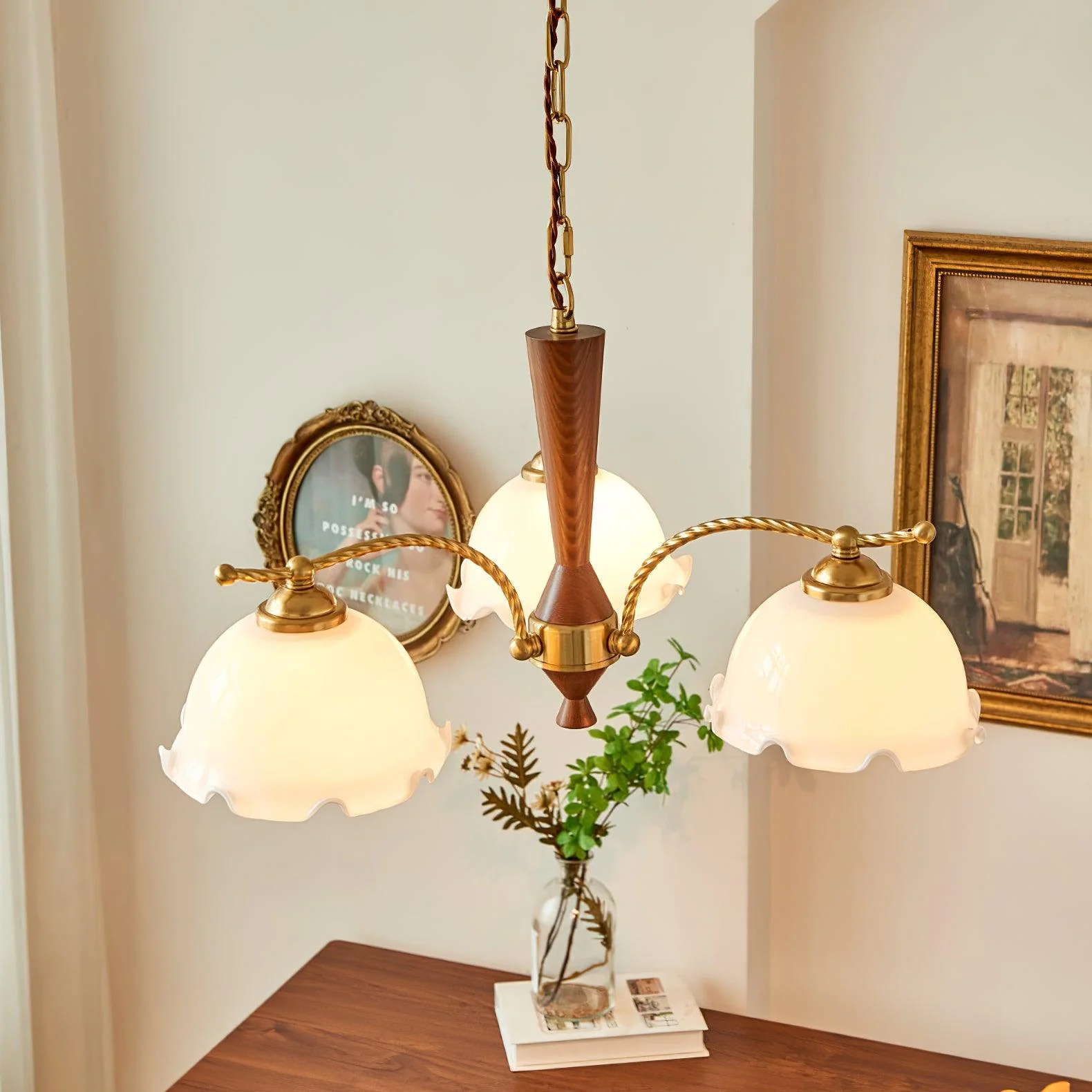 Daisy Vintage Glass Chandelier - Image 21