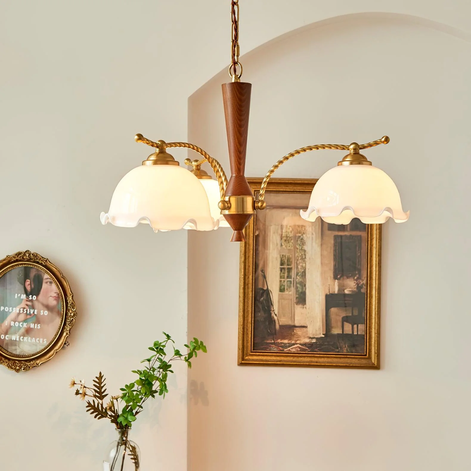Daisy Vintage Glass Chandelier - Image 22