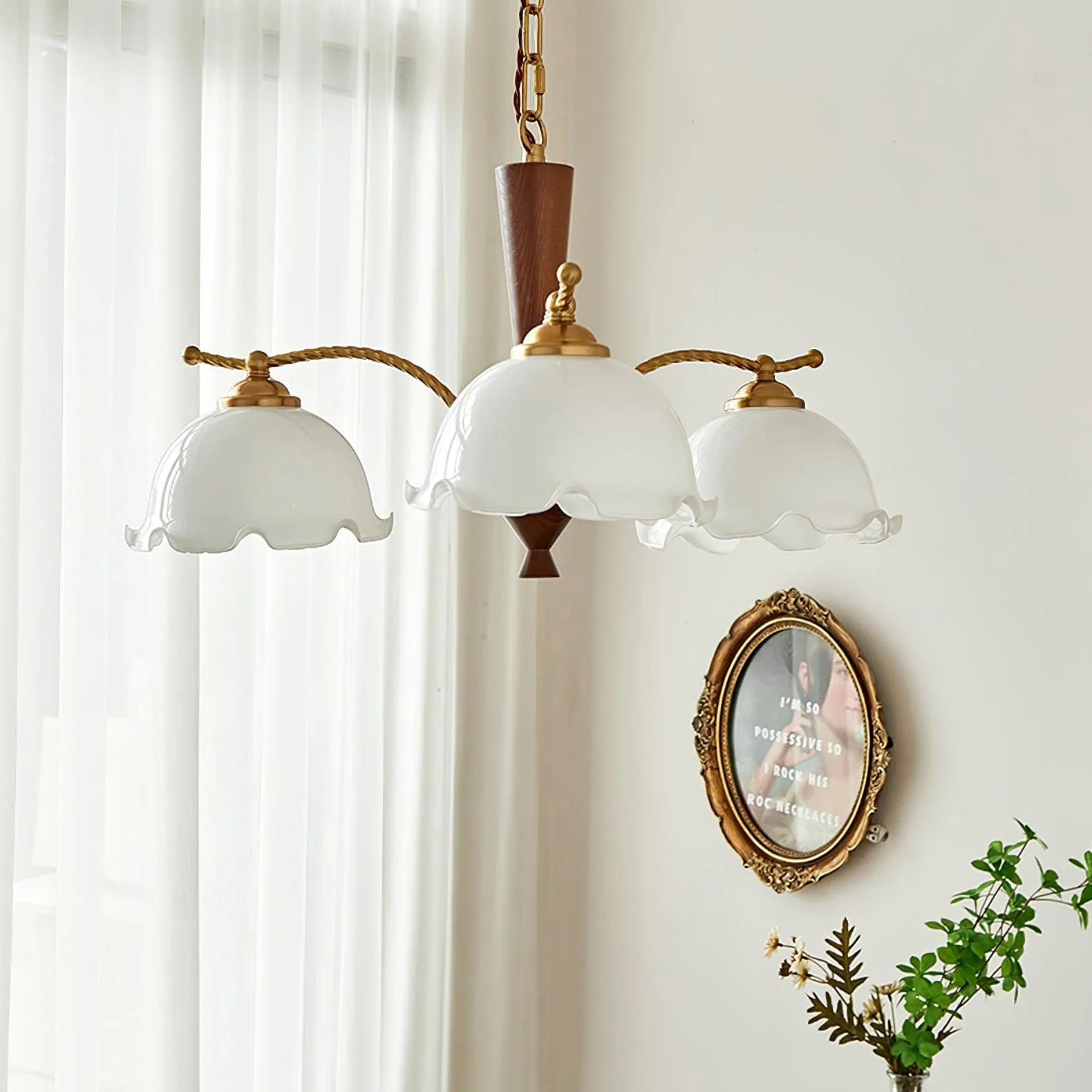 Daisy Vintage Glass Chandelier - Image 29