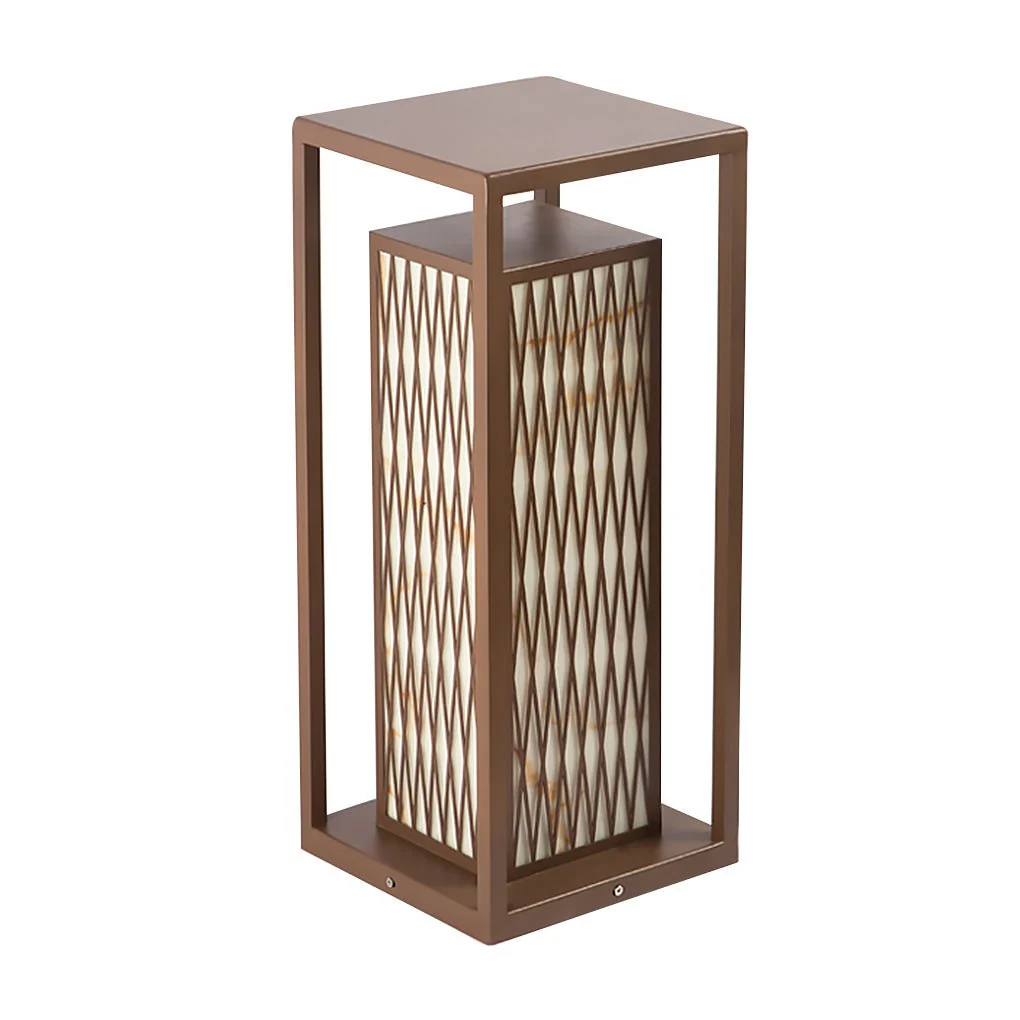Dale Classic Asian Courtyard Marble LED Outdoor Light - Image 11