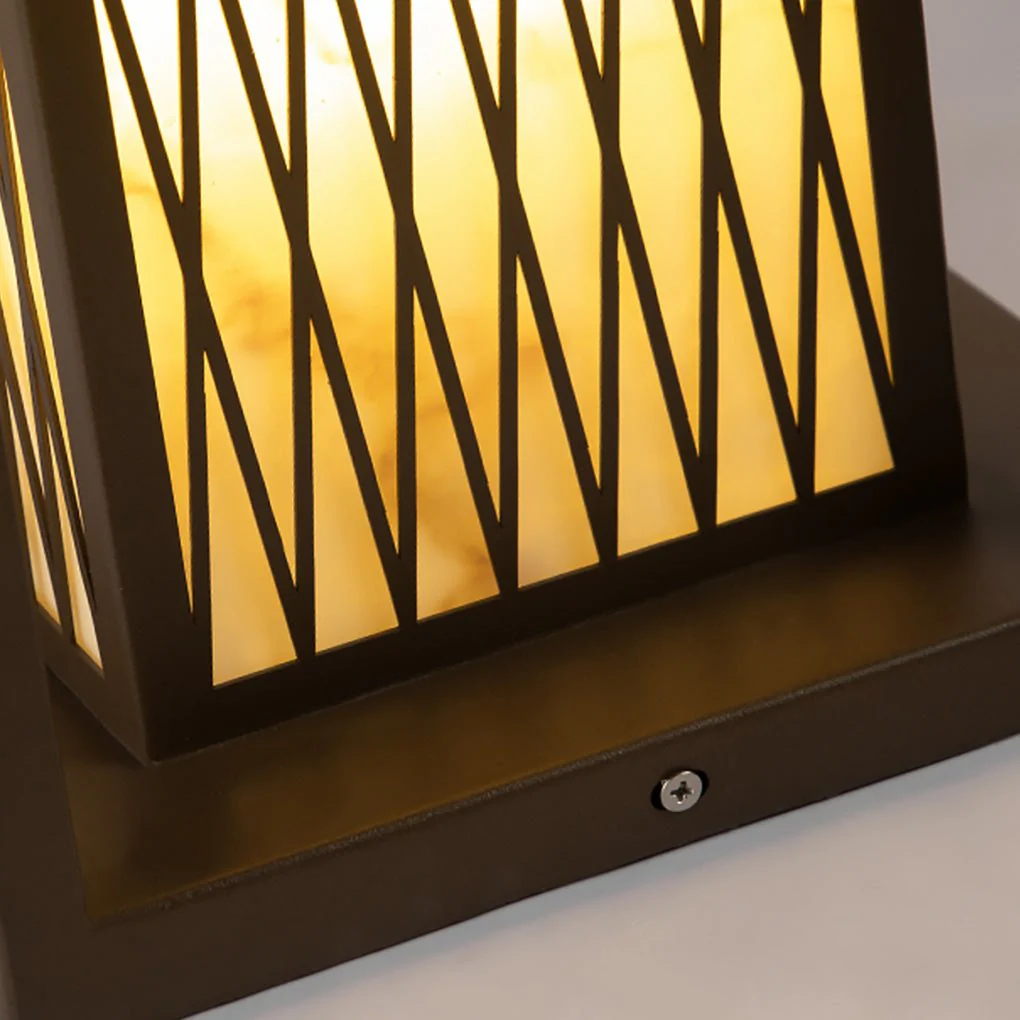 Dale Classic Asian Courtyard Marble LED Outdoor Light - Image 3
