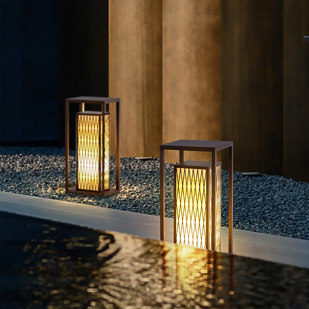 Dale Classic Asian Courtyard Marble LED Outdoor Light - Image 4