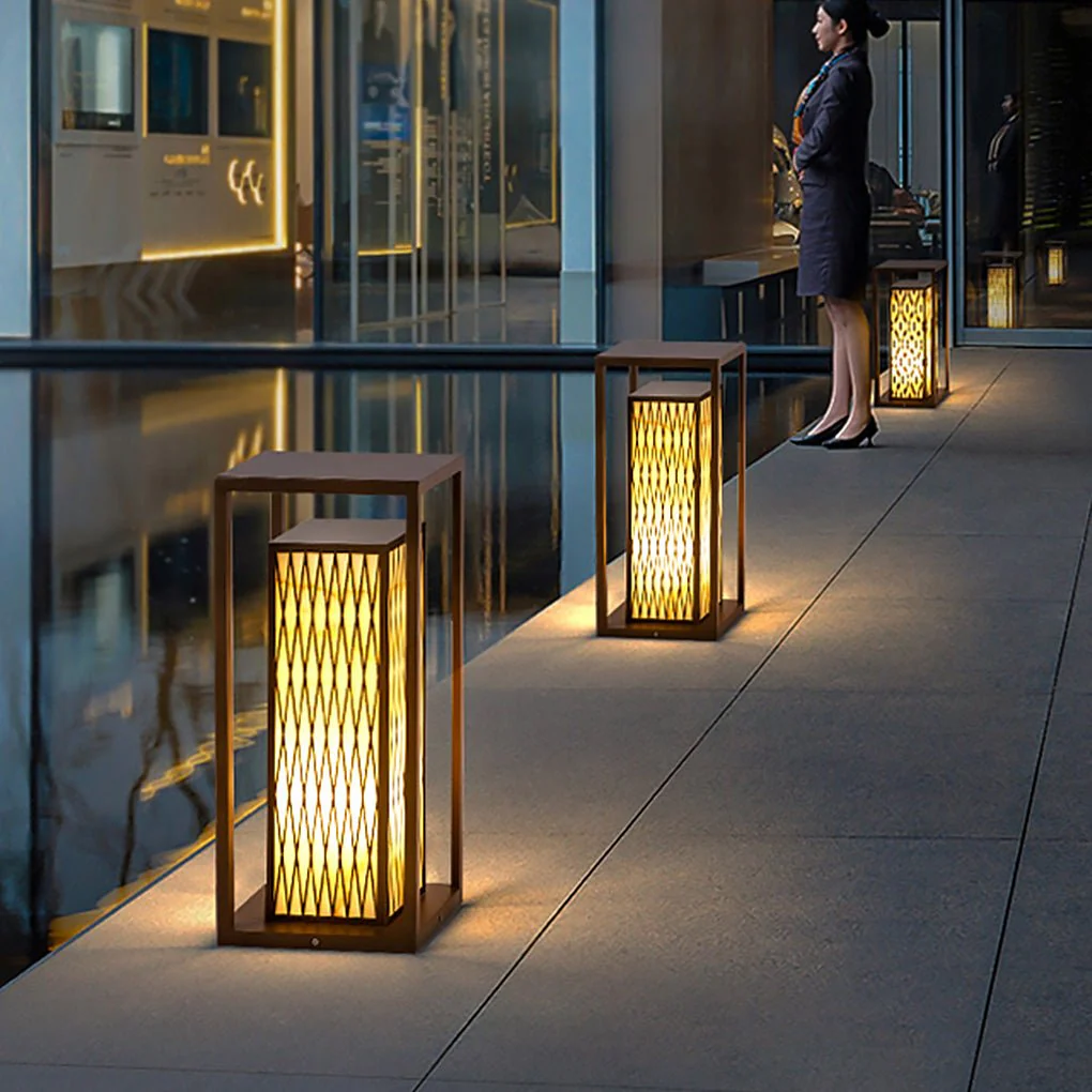 Dale Classic Asian Courtyard Marble LED Outdoor Light - Image 6