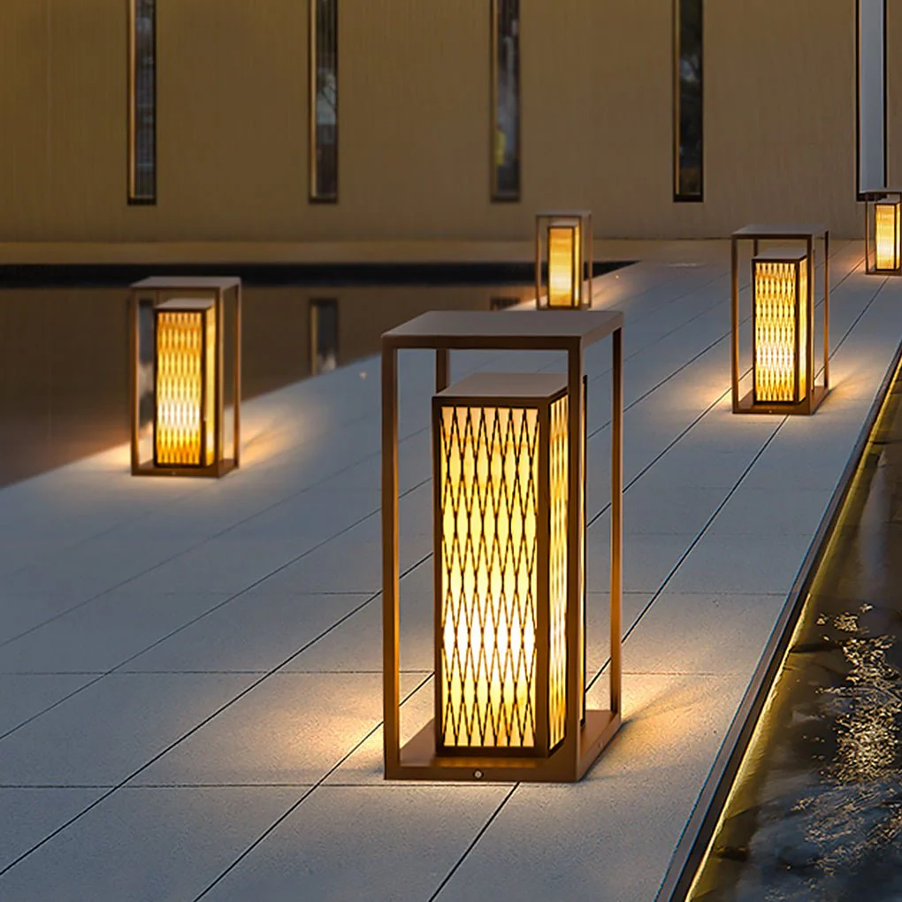 Dale Classic Asian Courtyard Marble LED Outdoor Light - Image 7