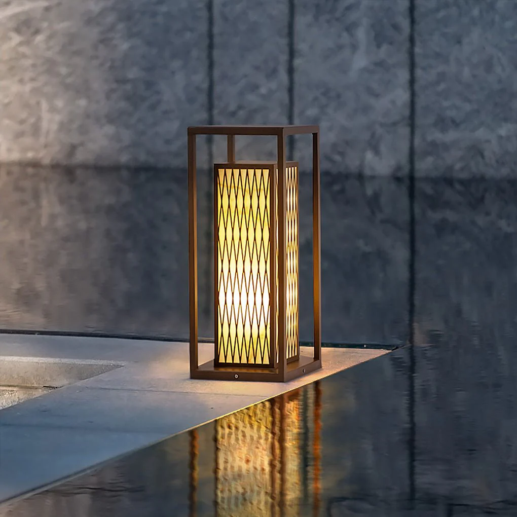Dale Classic Asian Courtyard Marble LED Outdoor Light - Image 8