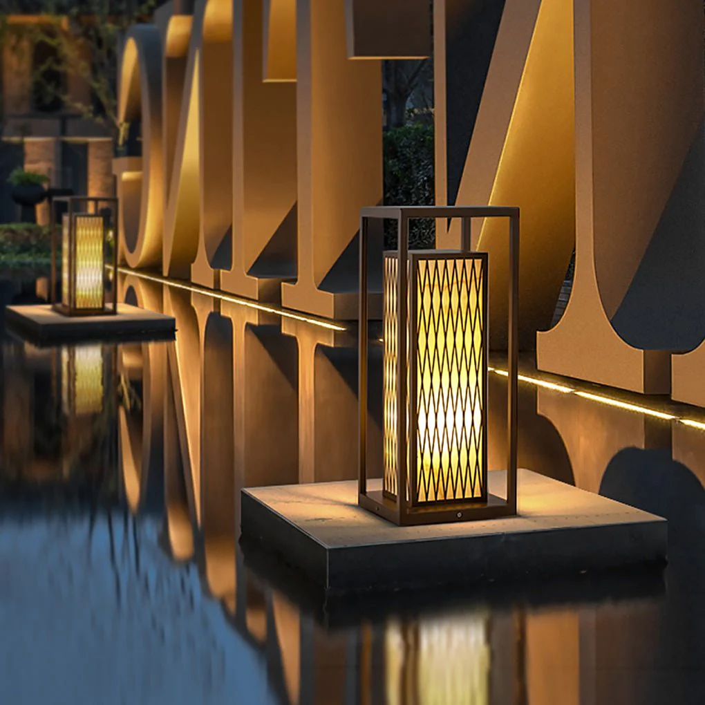 Dale Classic Asian Courtyard Marble LED Outdoor Light - Image 9