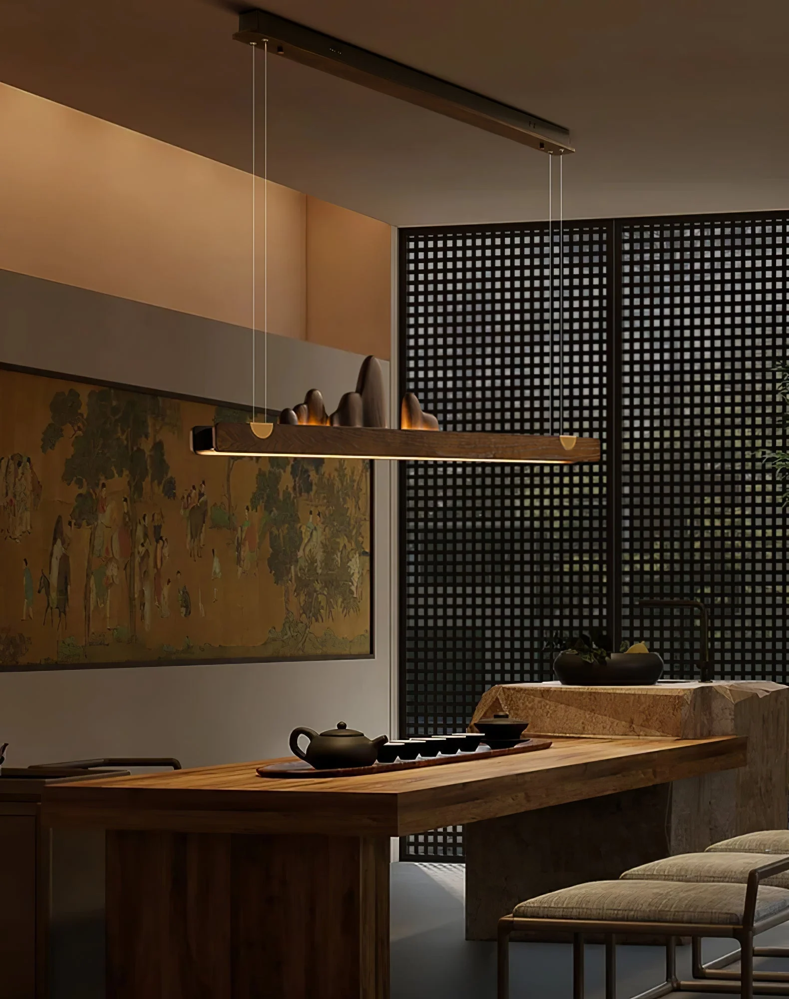 Daniel Modern Wood Pendant Light - Image 25