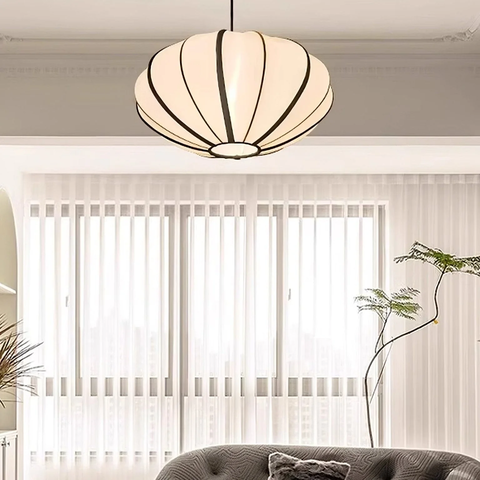 Daphne Modern Fabric Pendant Lamp - Image 31
