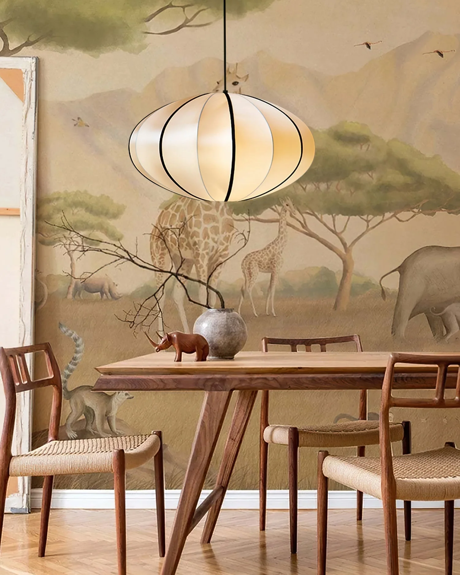 Daphne Modern Fabric Pendant Lamp - Image 37
