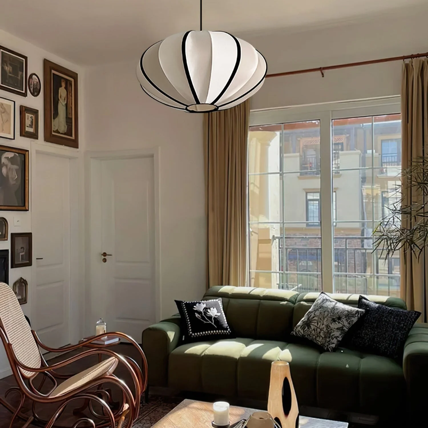 Daphne Modern Fabric Pendant Lamp - Image 40