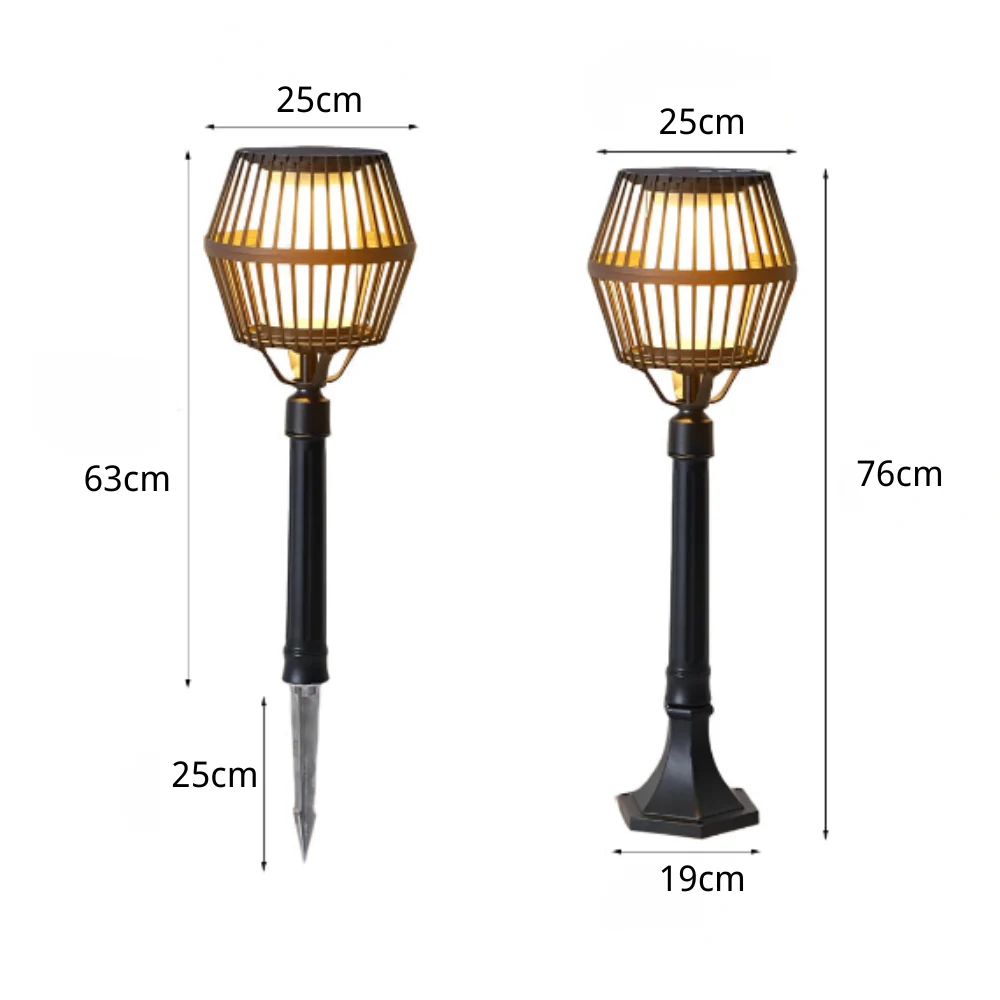 Deirdre Modern Solar Caged Outdoor Lanterns - Image 3