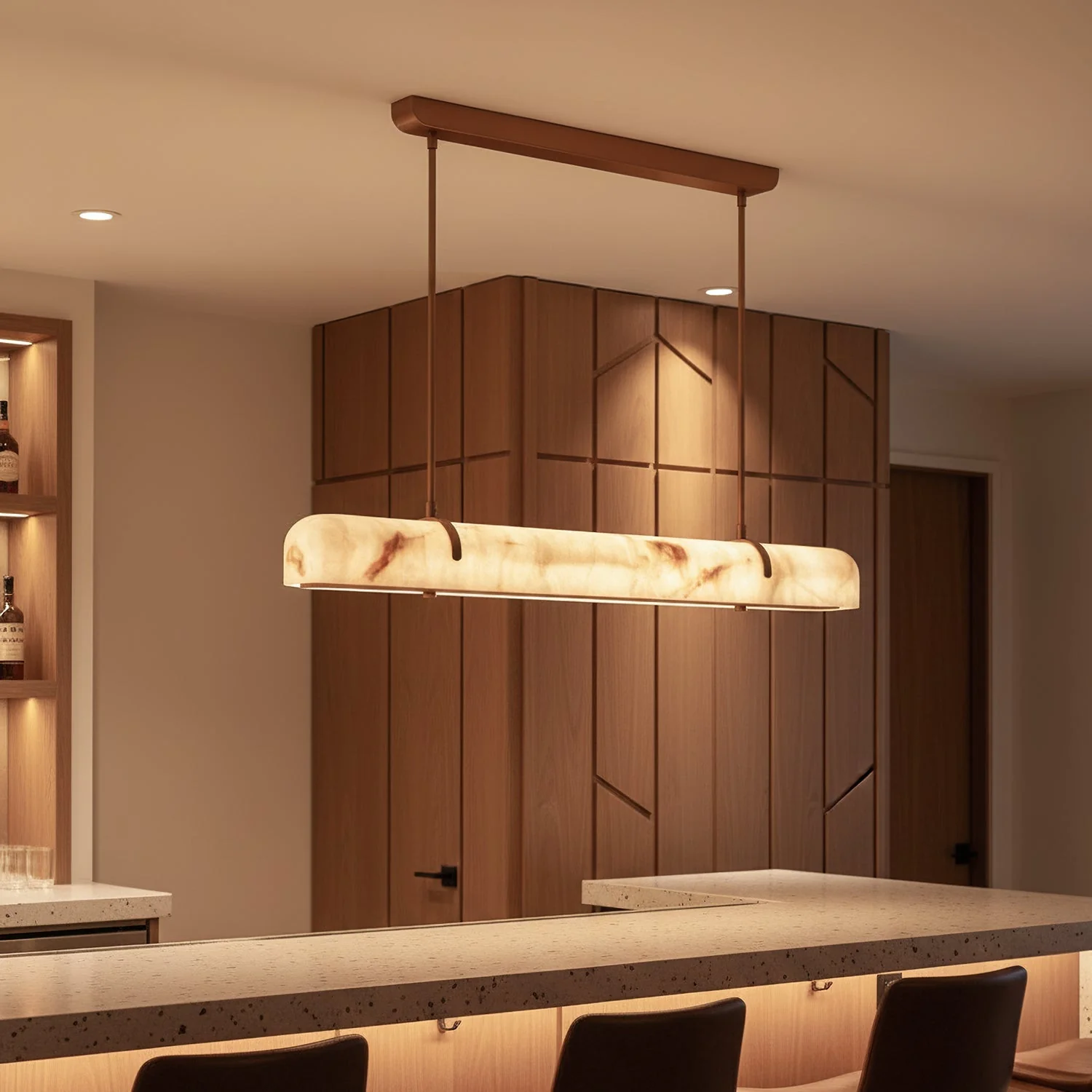 Deleazo Alabaster Linear Pendant Light - Image 4