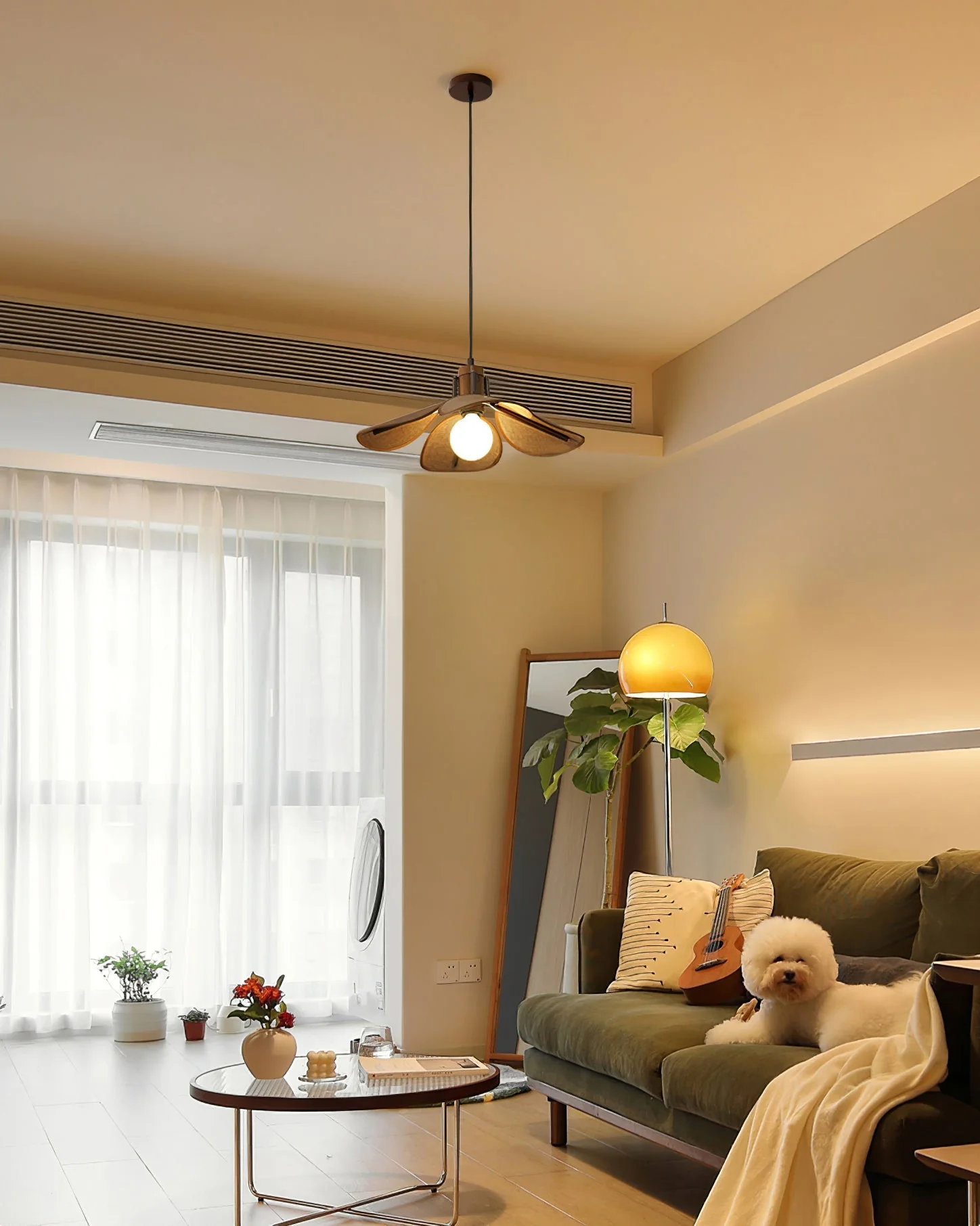 Delfina Retro Fabric Pendant Light - Image 29