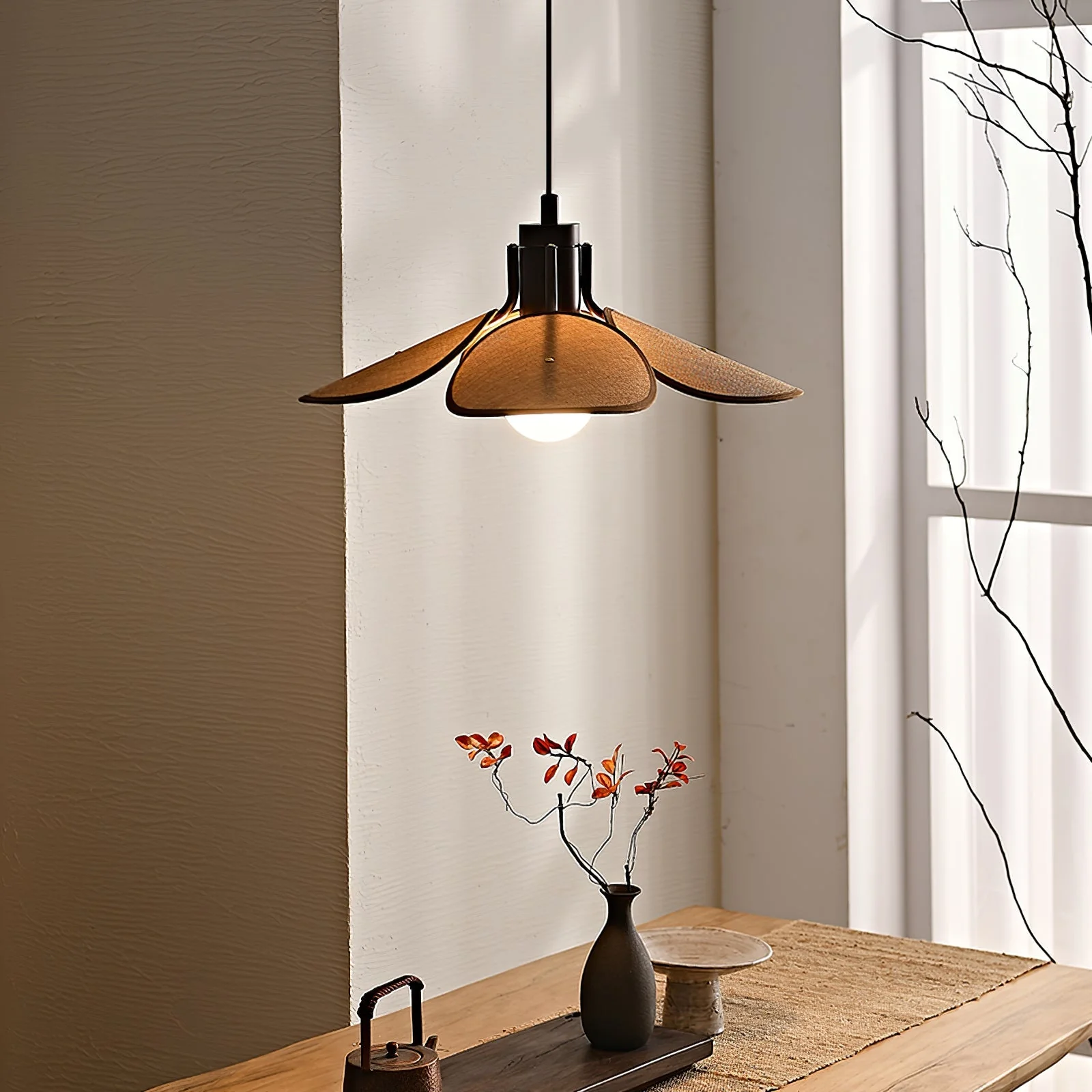 Delfina Retro Fabric Pendant Light - Image 3