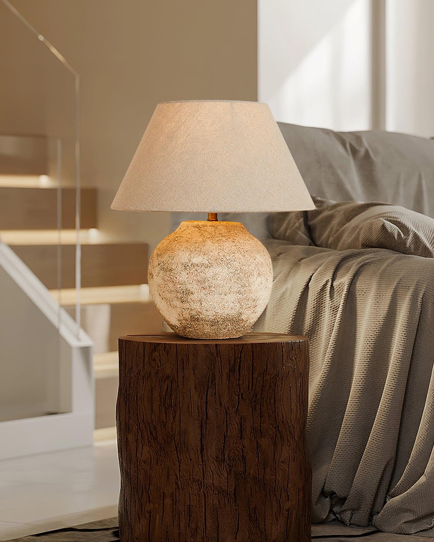 Desert Sand Natural Ceramics Table Light - Image 8