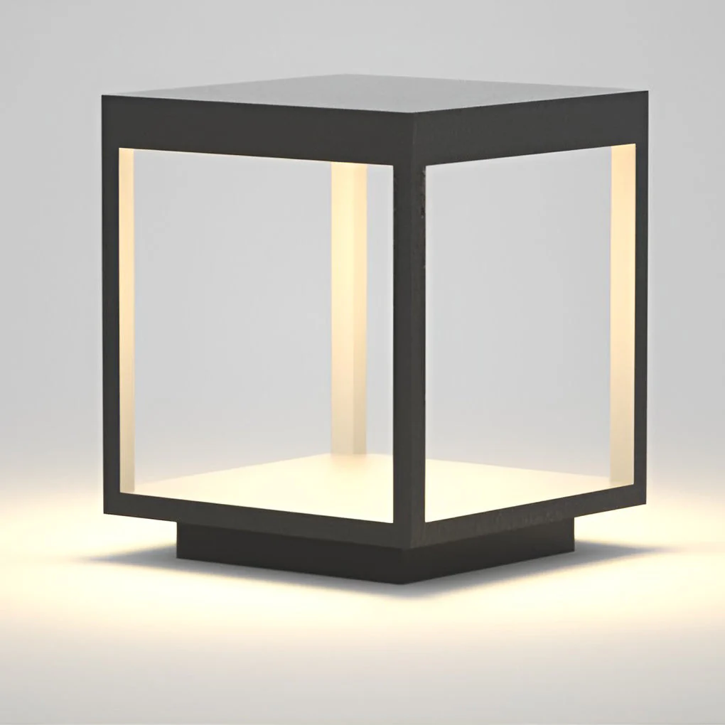 Diane Modern Frame Pier-Mounted Steel Outdoor Post Light - Image 6