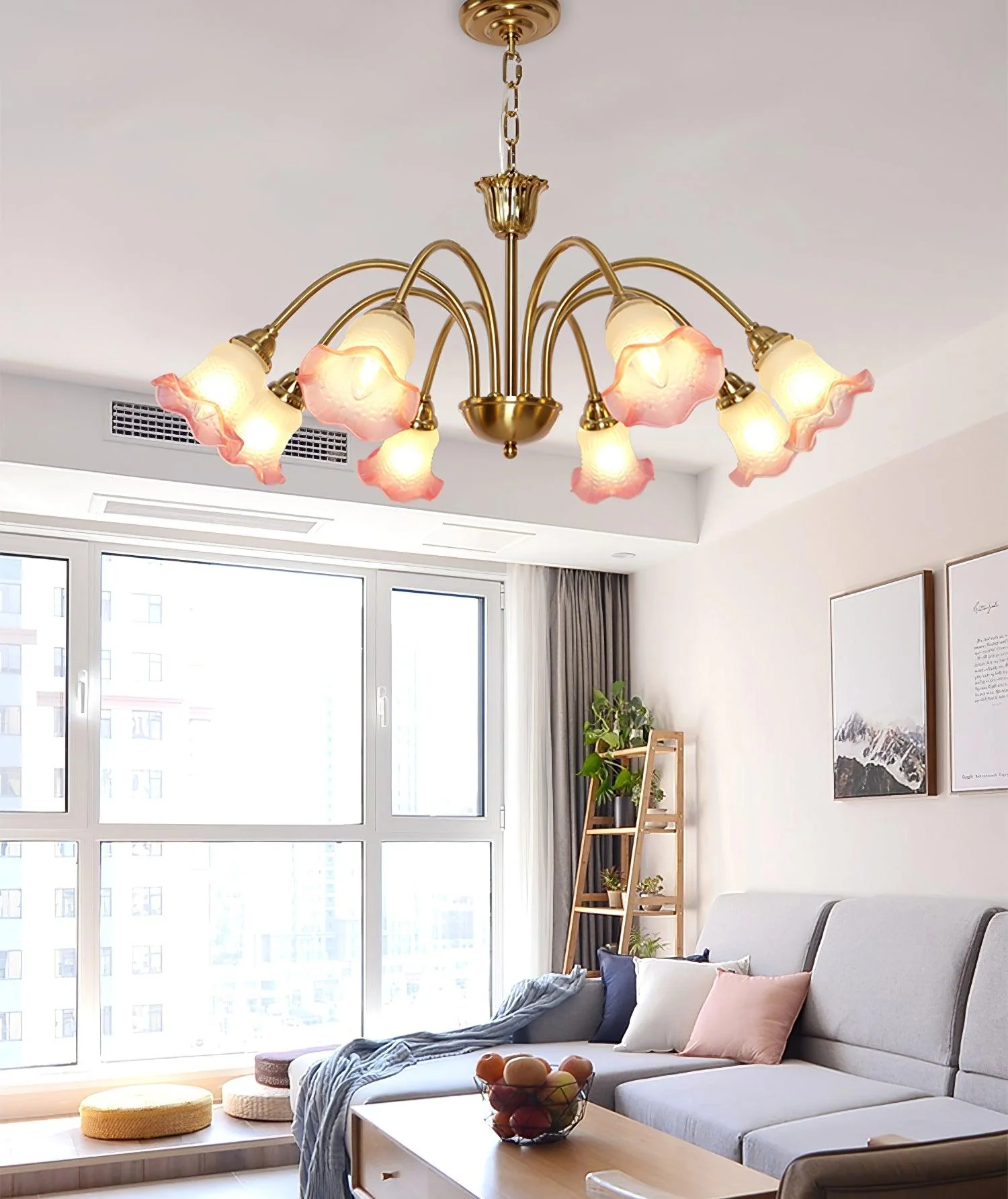 Diane Vintage Glass Chandelier - Image 11