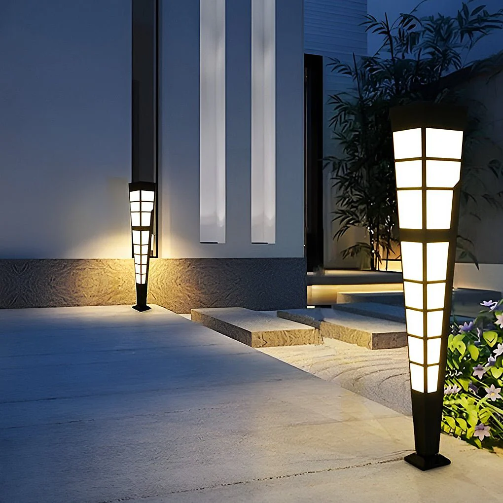 Dixon Modern Marble Steel Outdoor Post Light - Image 6