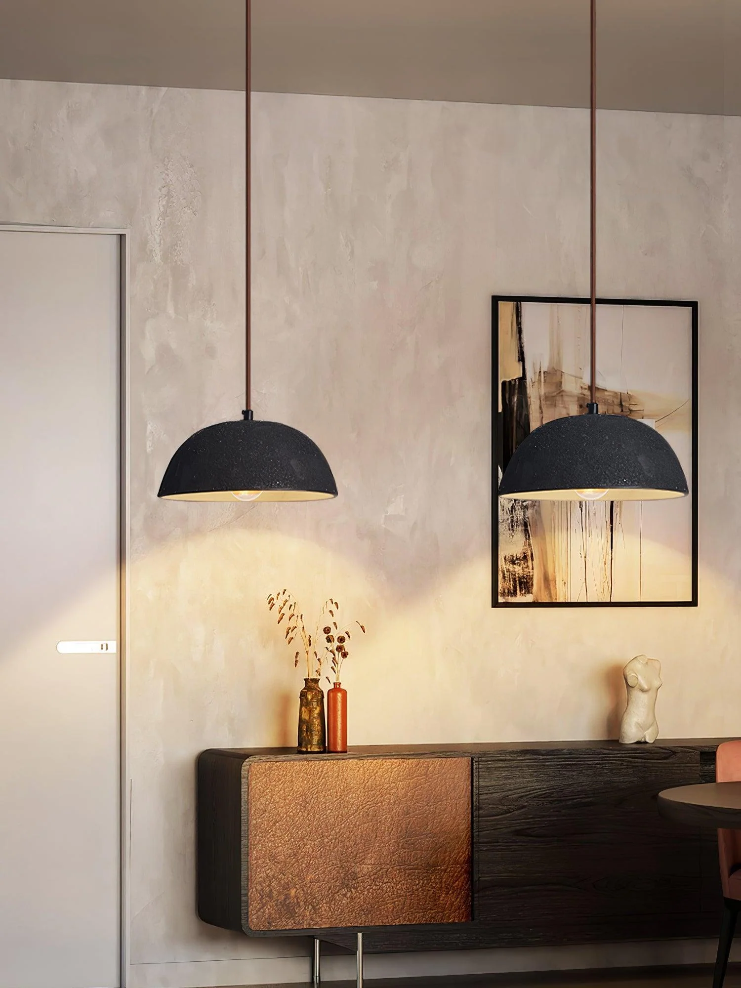 Dome Vintage Wood Pendant Lamp - Image 10