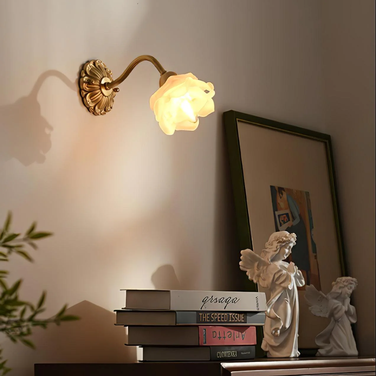 Drifte Brass Floral Luxury Wall Lamp - Image 16