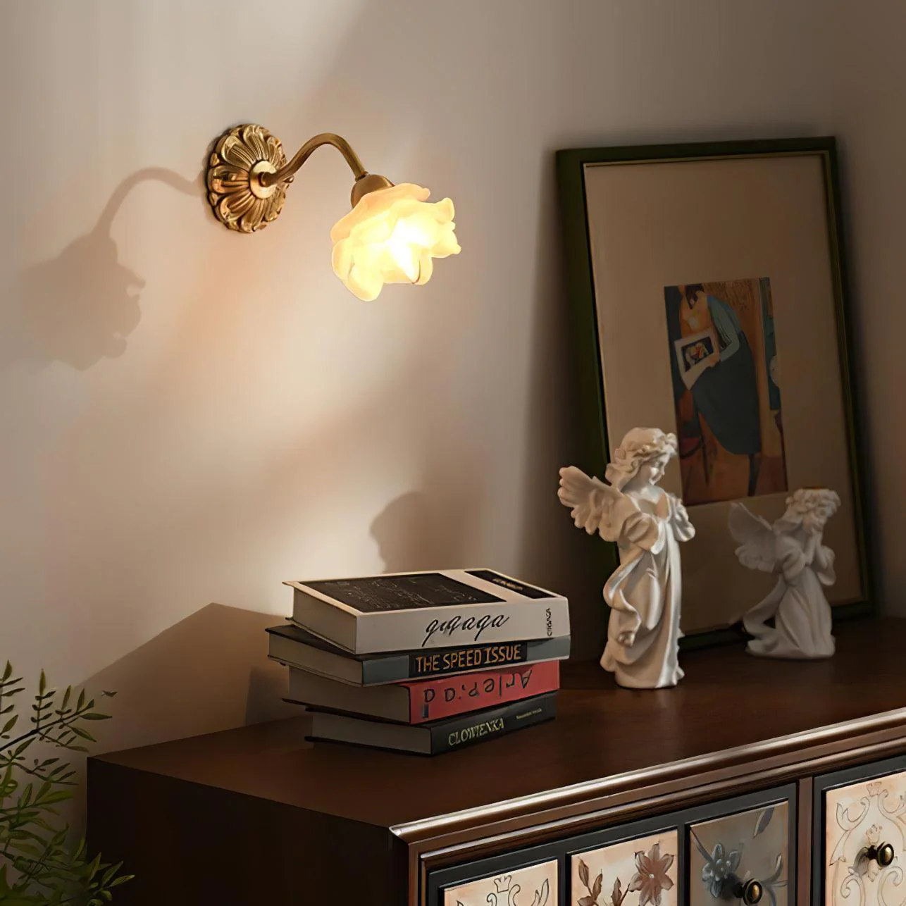 Drifte Brass Floral Luxury Wall Lamp - Image 18