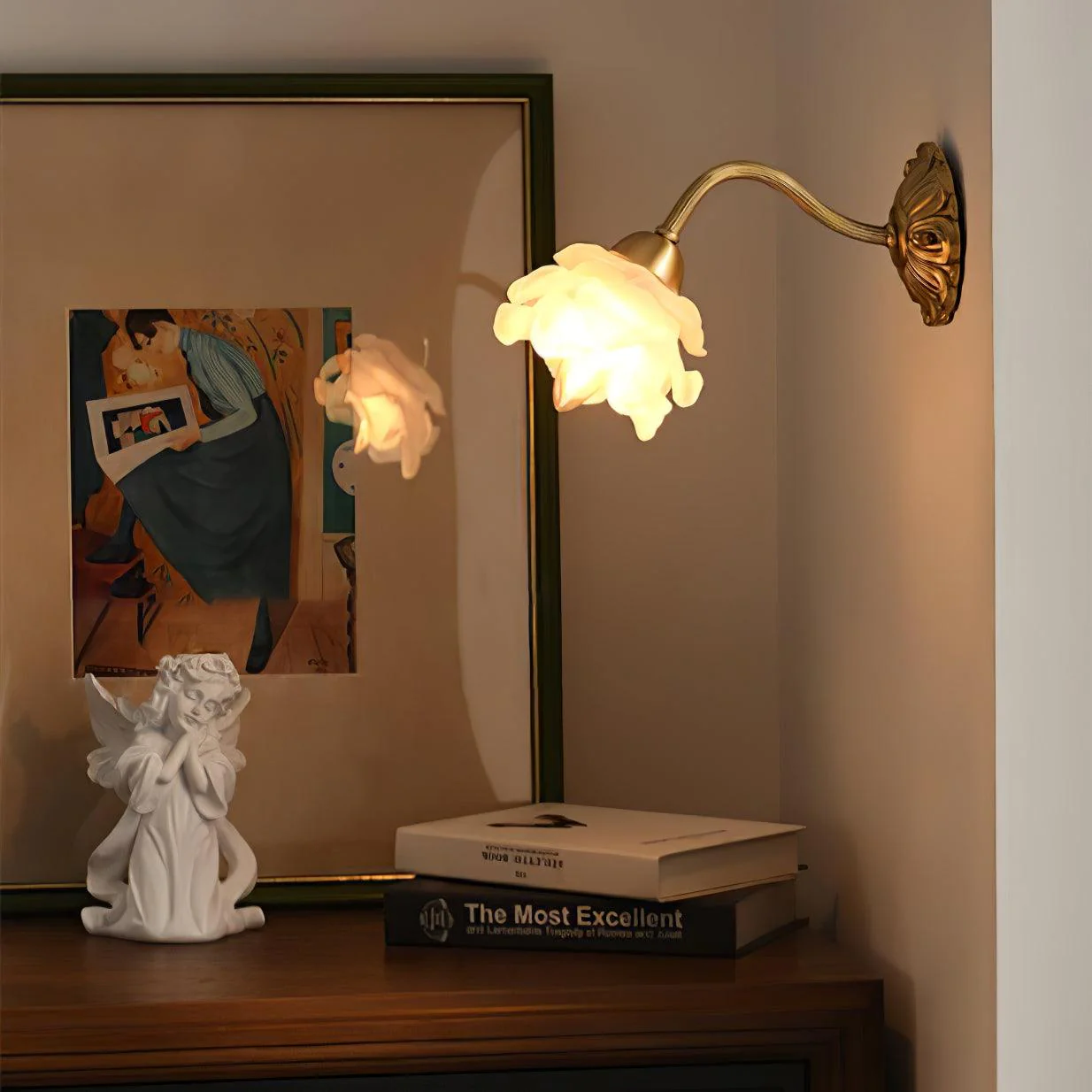 Drifte Brass Floral Luxury Wall Lamp - Image 20