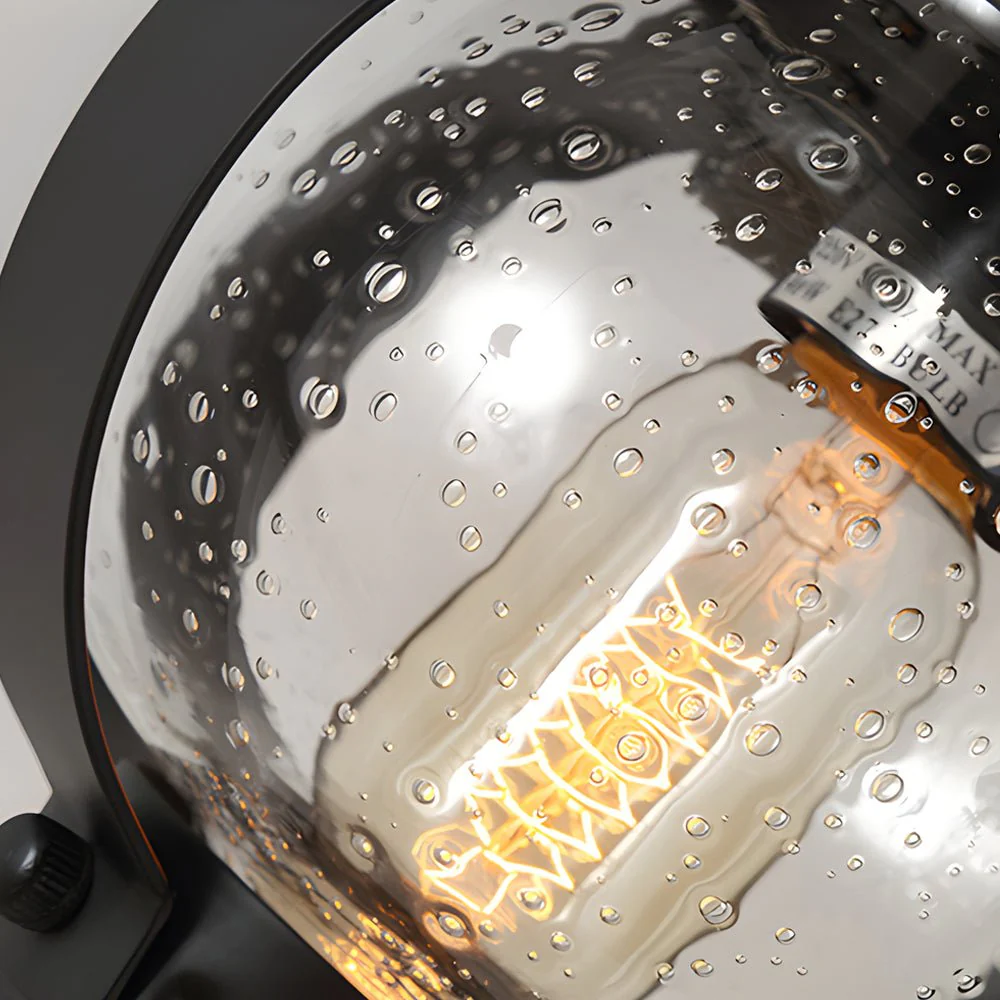 Duncan Seeded Globe Glass Outdoor Wall Lantern - Image 5