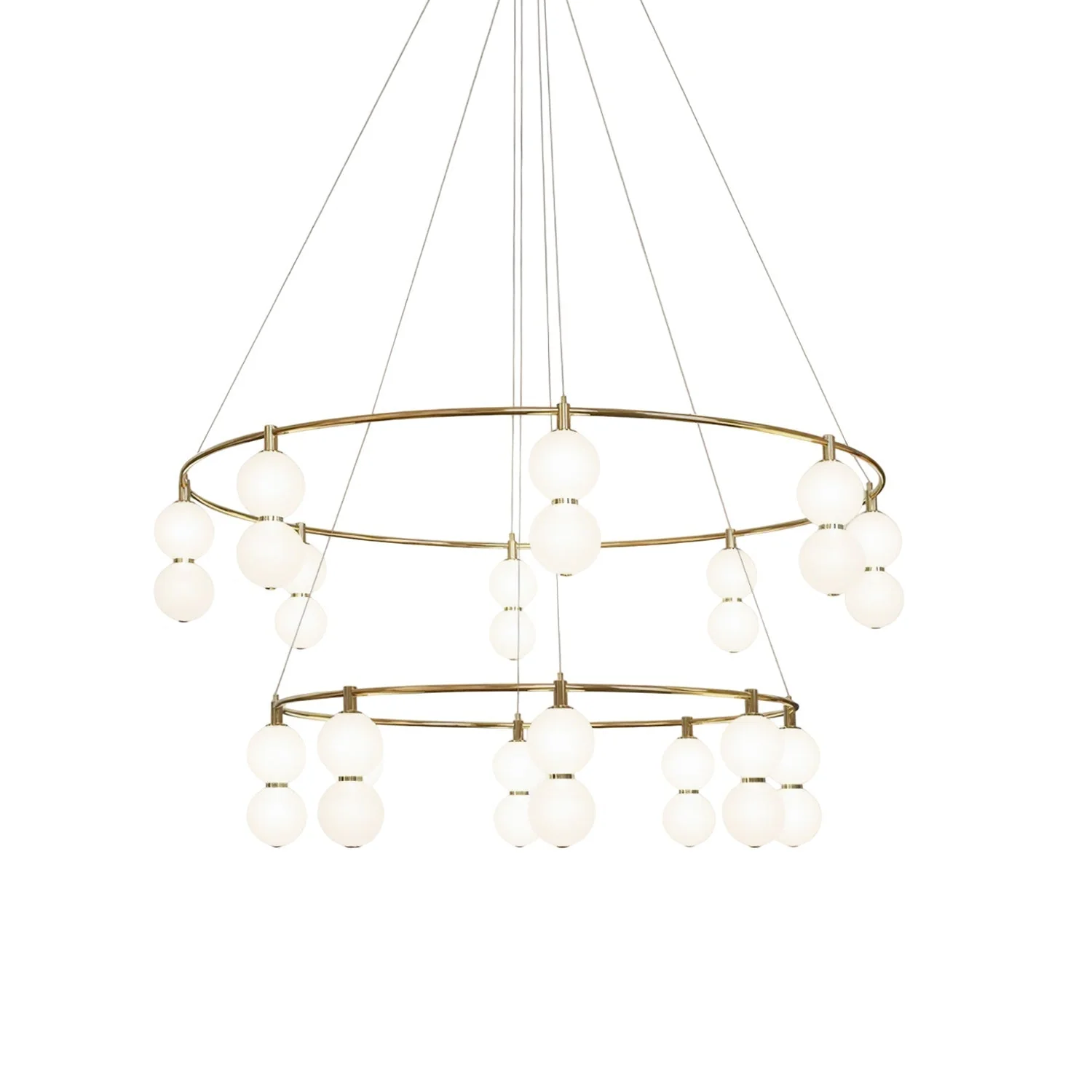 Echo Contemporary Brass Glass Chandelier