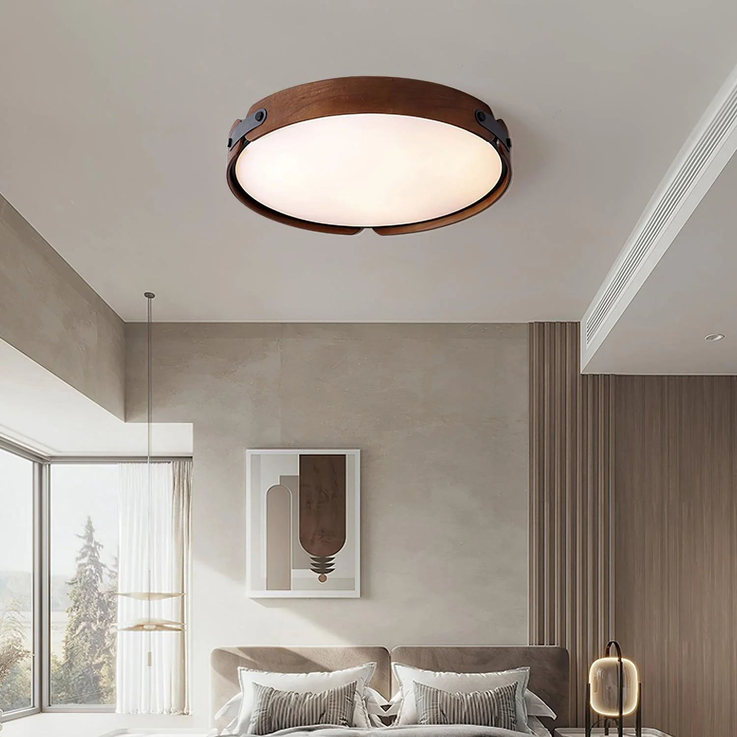 Echo Modern Minimalist Wood Ceiling Light - Image 16