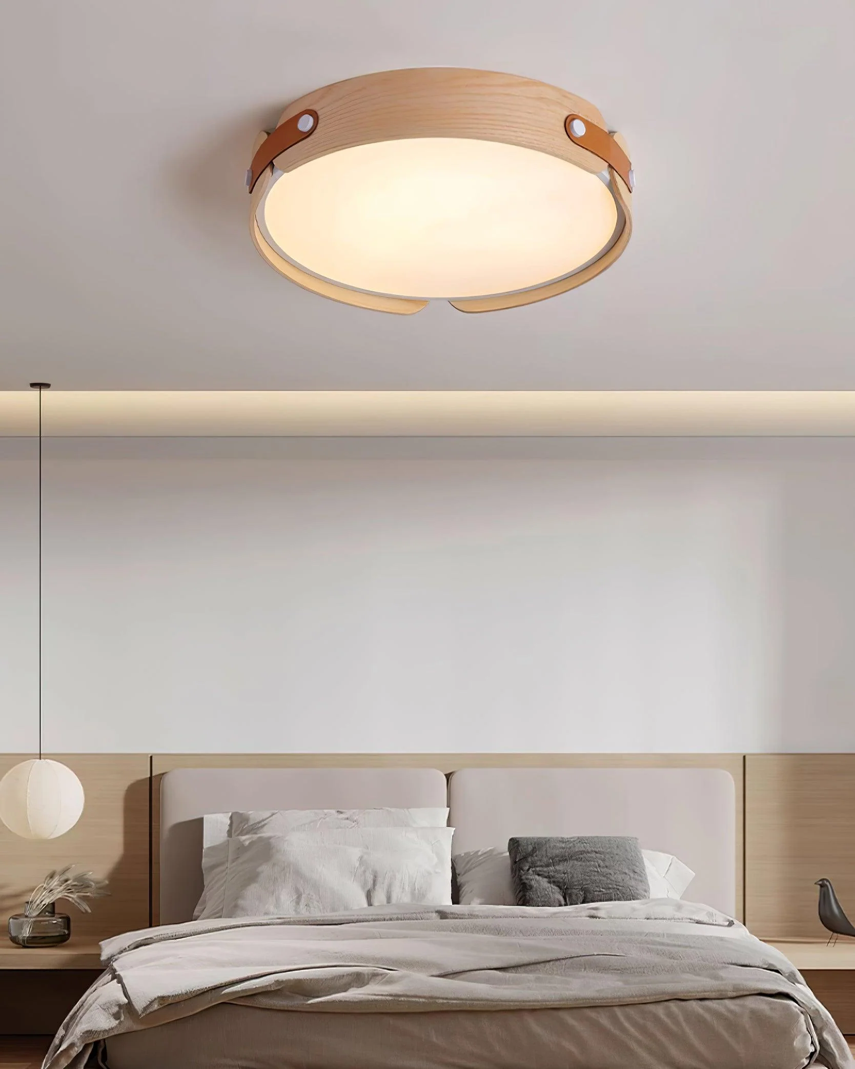 Echo Modern Minimalist Wood Ceiling Light - Image 3