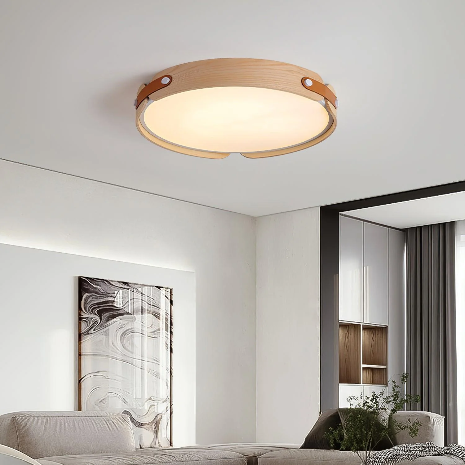 Echo Modern Minimalist Wood Ceiling Light - Image 4