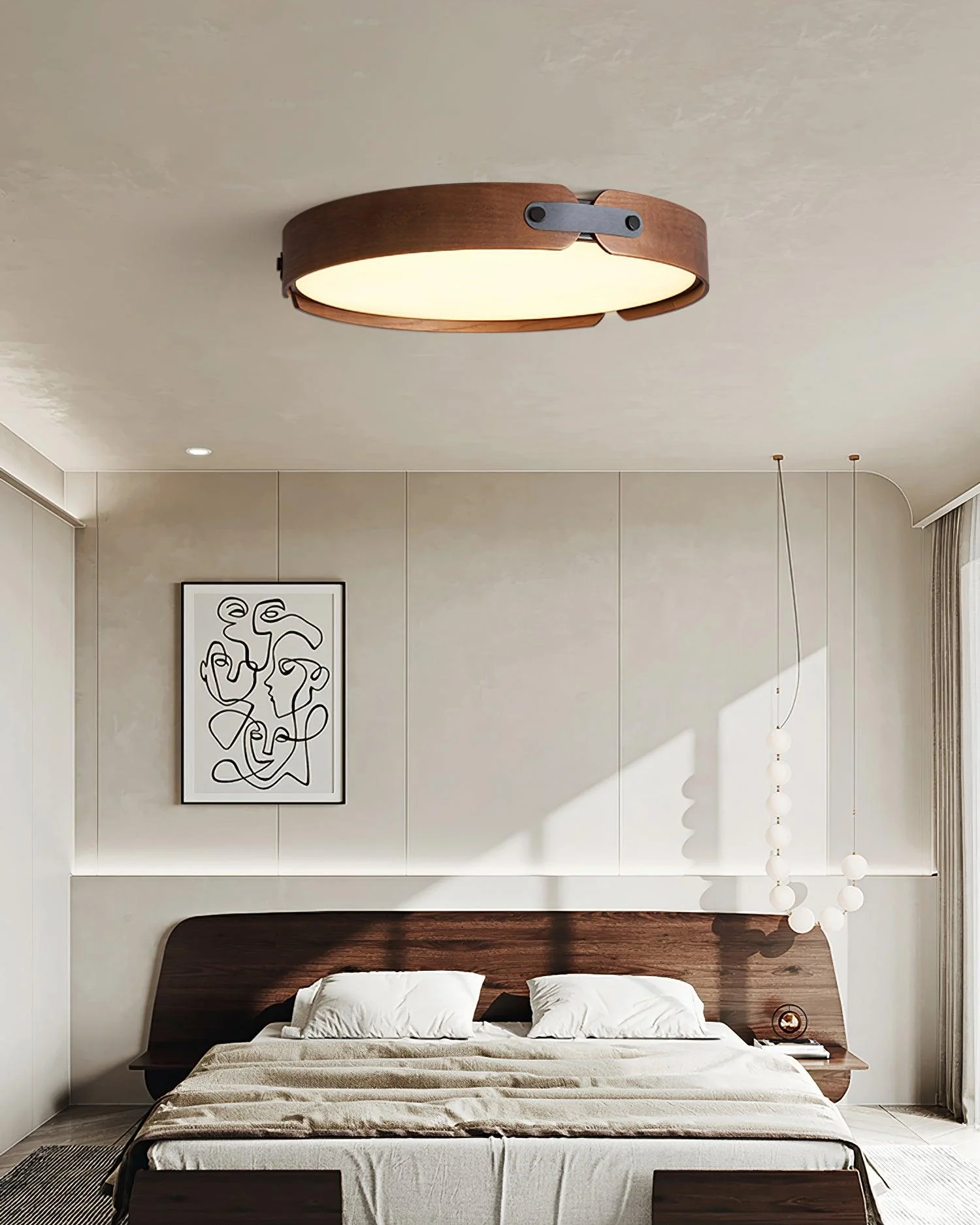 Echo Modern Minimalist Wood Ceiling Light - Image 42
