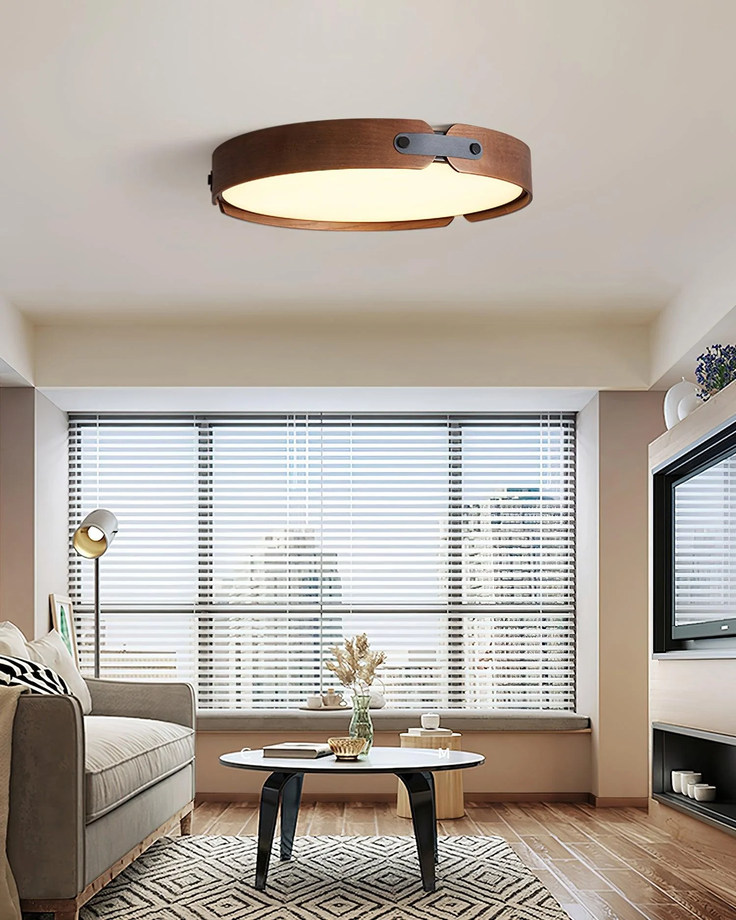 Echo Modern Minimalist Wood Ceiling Light - Image 43