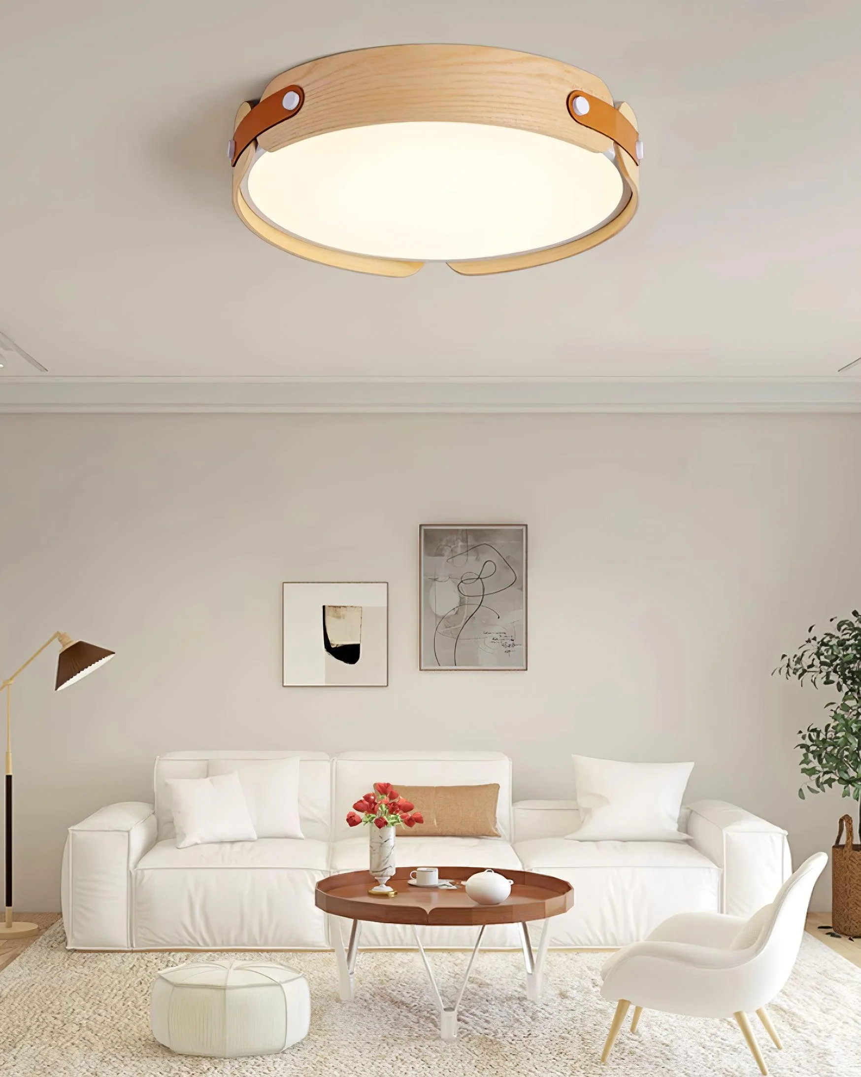 Echo Modern Minimalist Wood Ceiling Light - Image 46