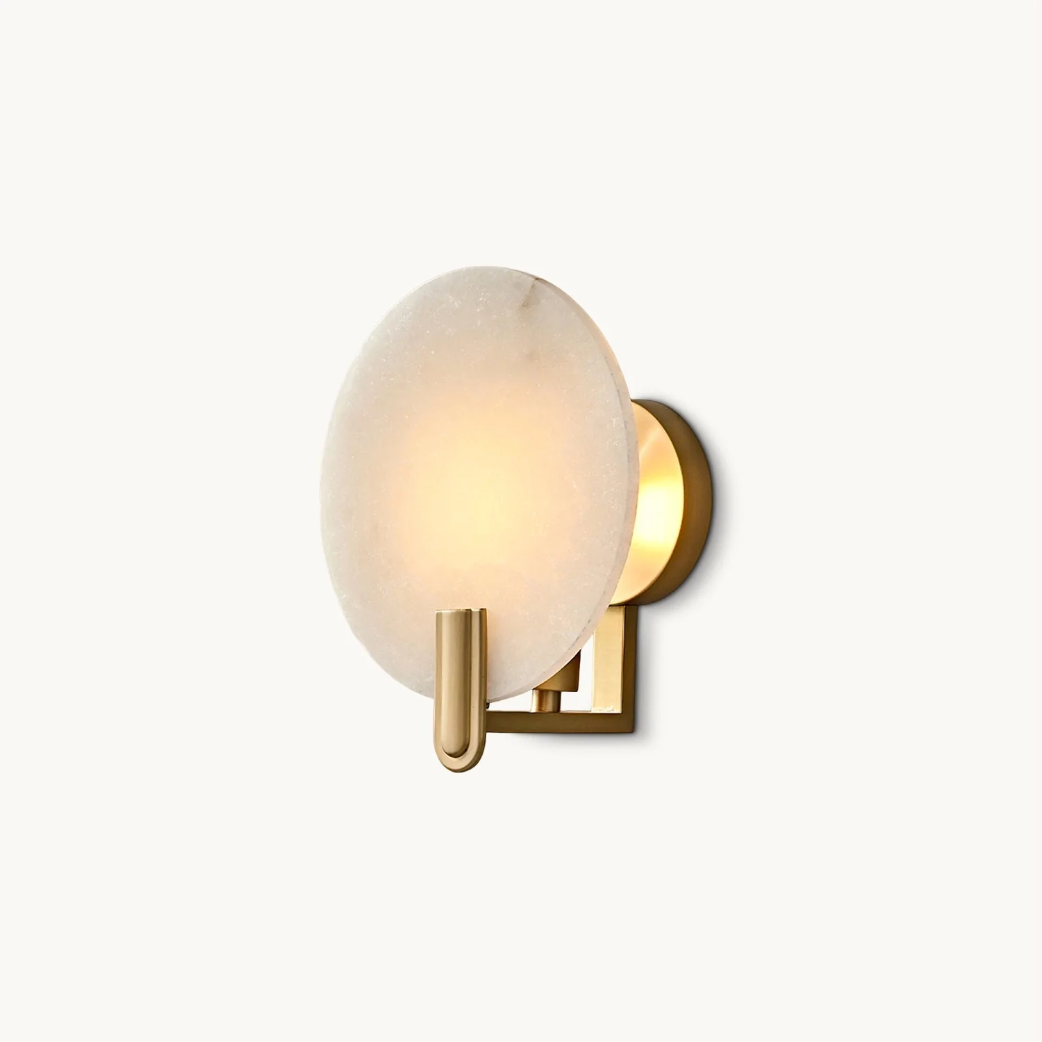 Eclipse Alabaster & Brass Wall Light - Image 10
