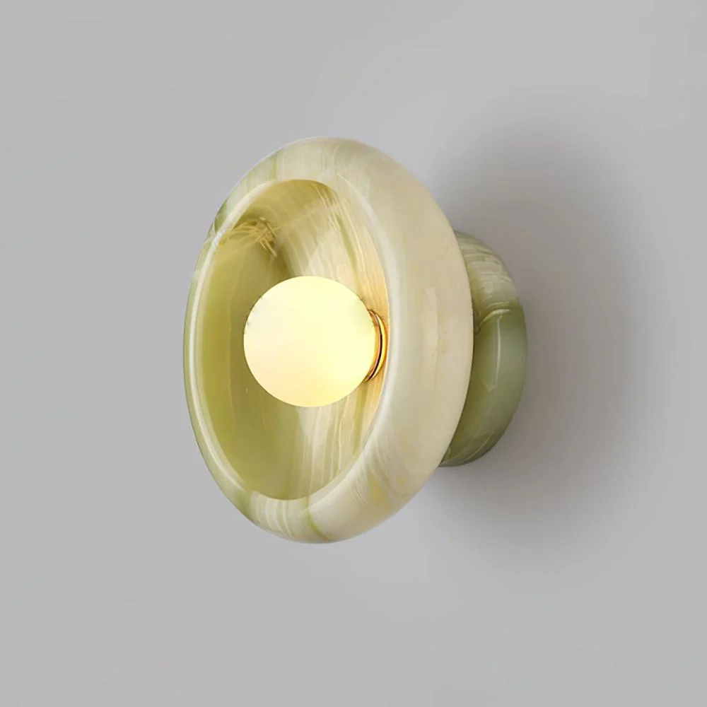 Eclipse Jade Art Deco Natural Jade Wall Sconce - Image 15