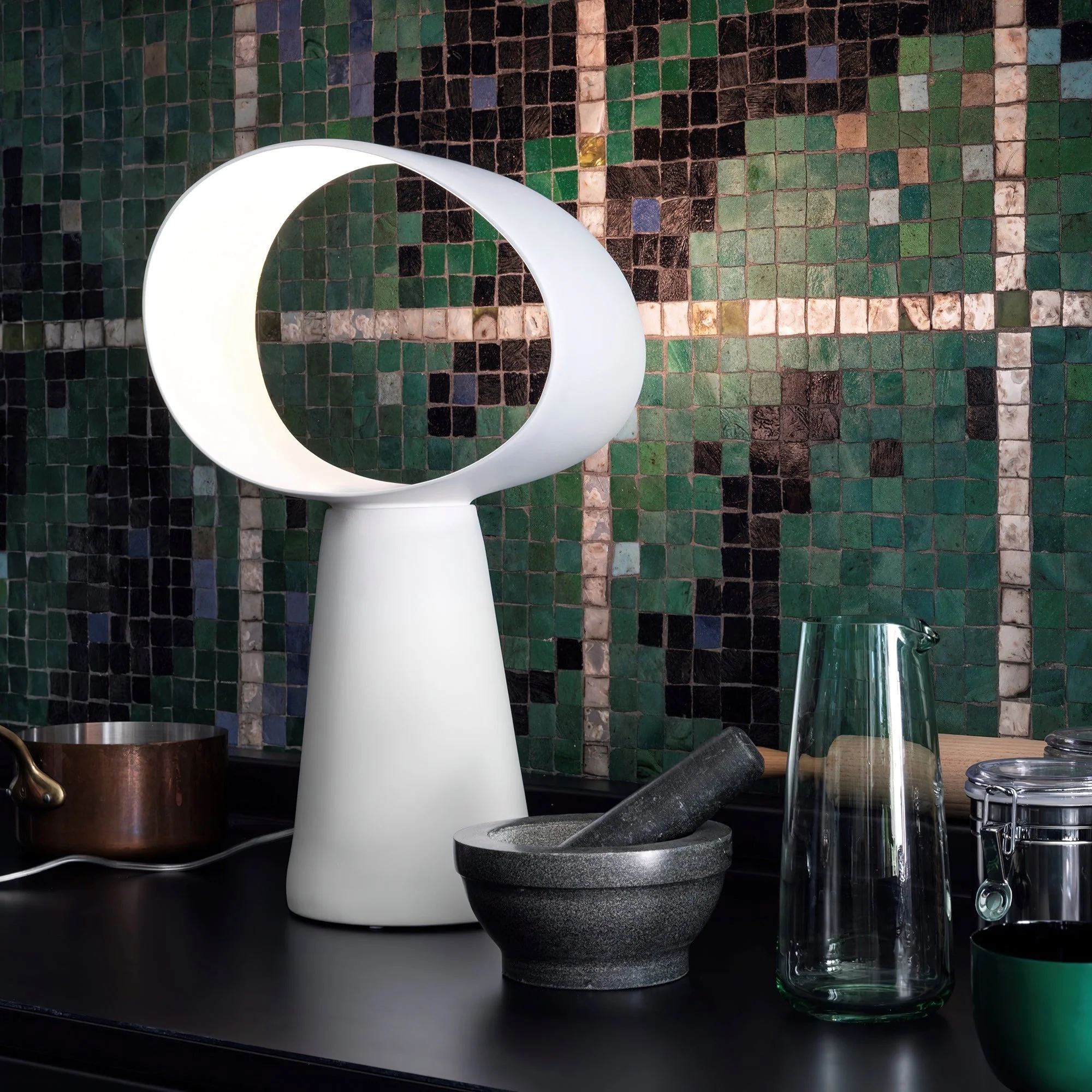 Eclipse Modern Resin Table Lamp - Image 3