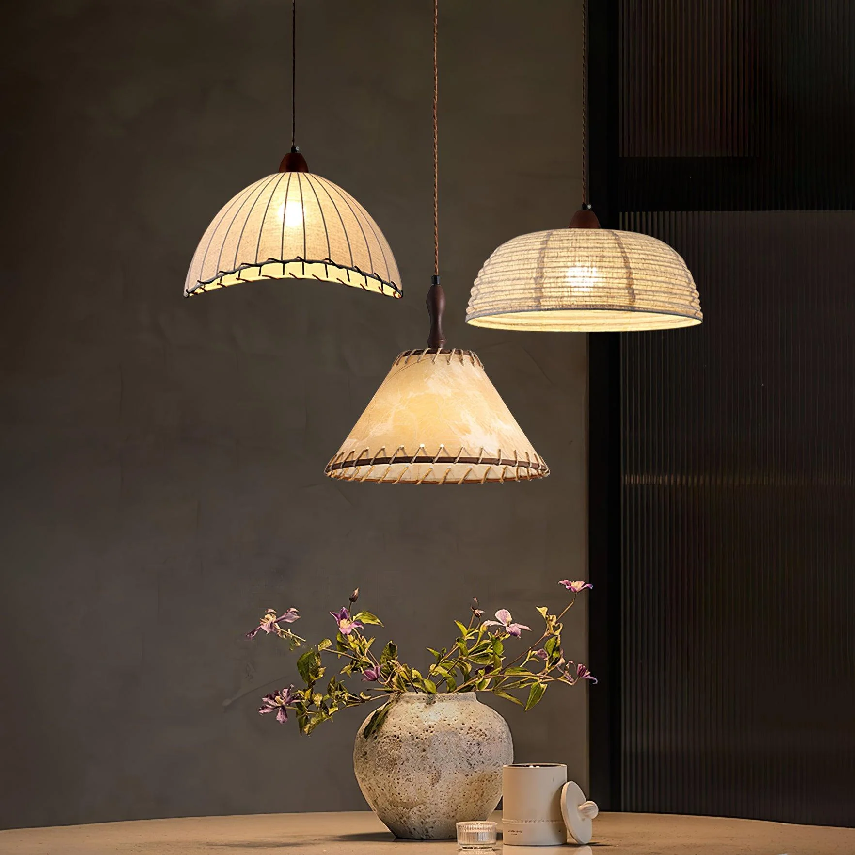 Elara Modern Fabric Pendant Light - Image 51