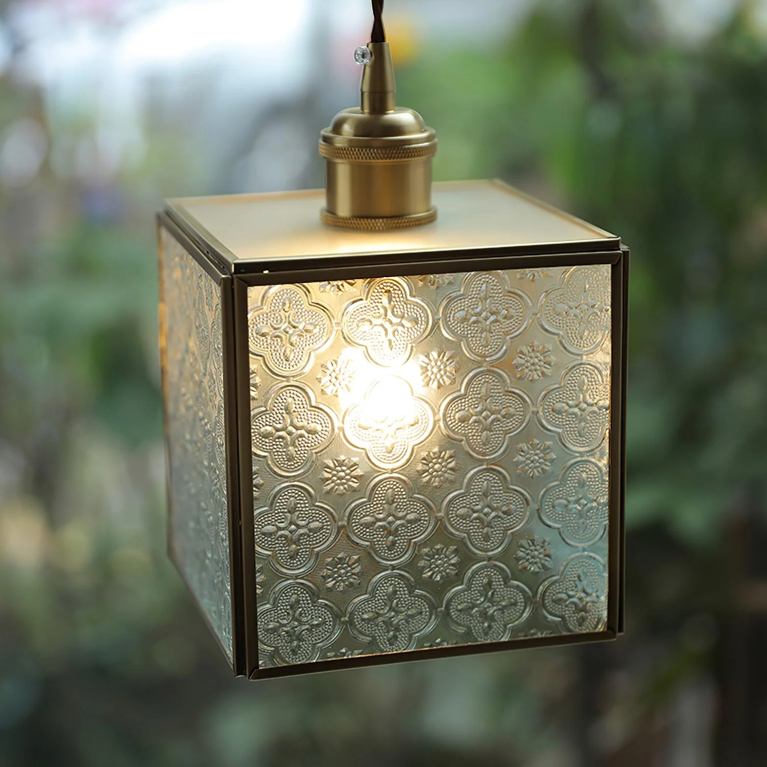 Elarace Brass & Glass Elegant Pendant Lamp - Image 31