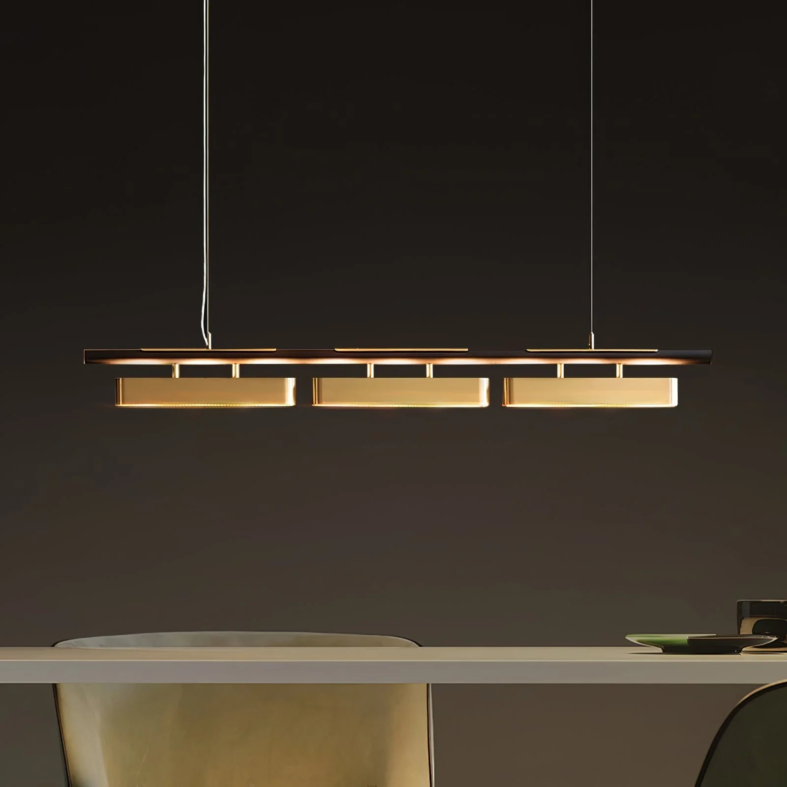 Elarain Brass Minimalist Pendant Light - Image 15