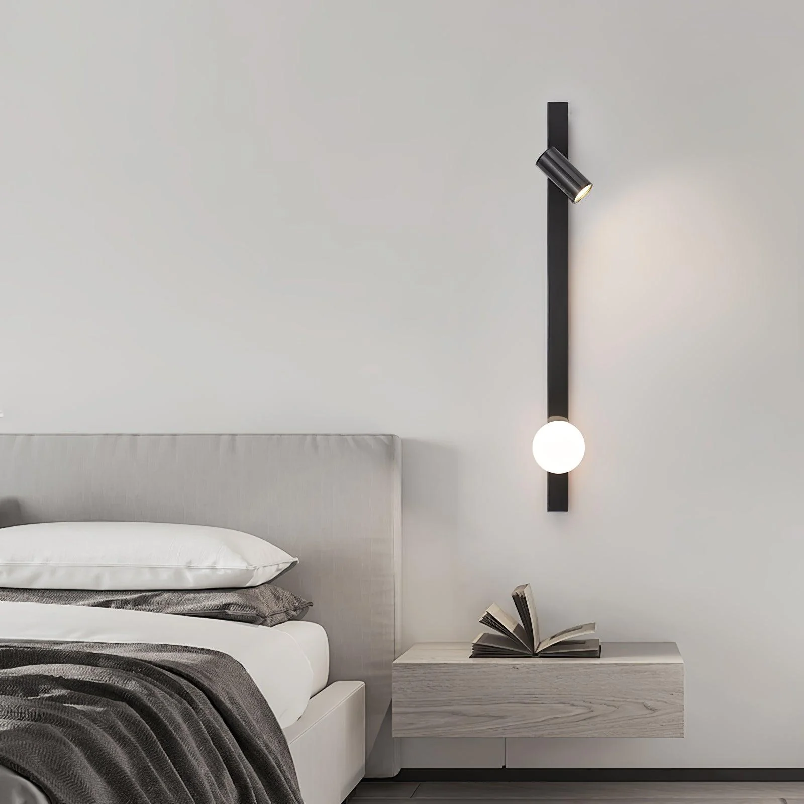Elarise Brass Glass Minimalist Wall Light - Image 16