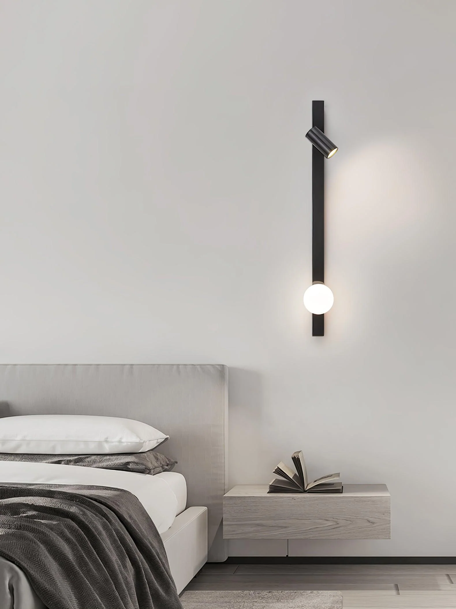 Elarise Brass Glass Minimalist Wall Light - Image 19